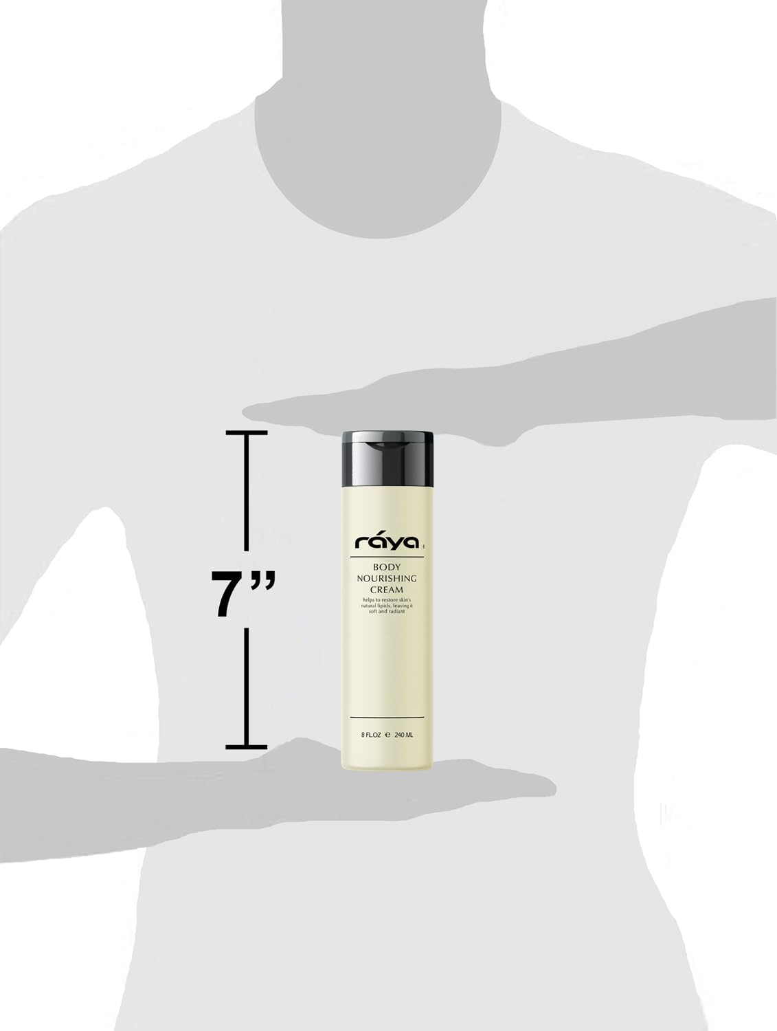Raya Body Nourishing Cream 8 oz (S-112) - Rich & Silky Moisturizing Lotion with Fine Oils, Shea Butter & Vitamins for Dry Skin - Deep Hydration & Softening for Daily Body Care & Nighttime Routine