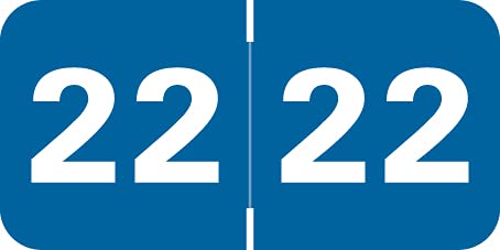 Doctor Stuff - 2022 Year Stickers, Tabbies 70200 Compatible Series, Blue Colored Year Labels for End Tab File Folders, 500/Roll, 1 Roll, 3/4