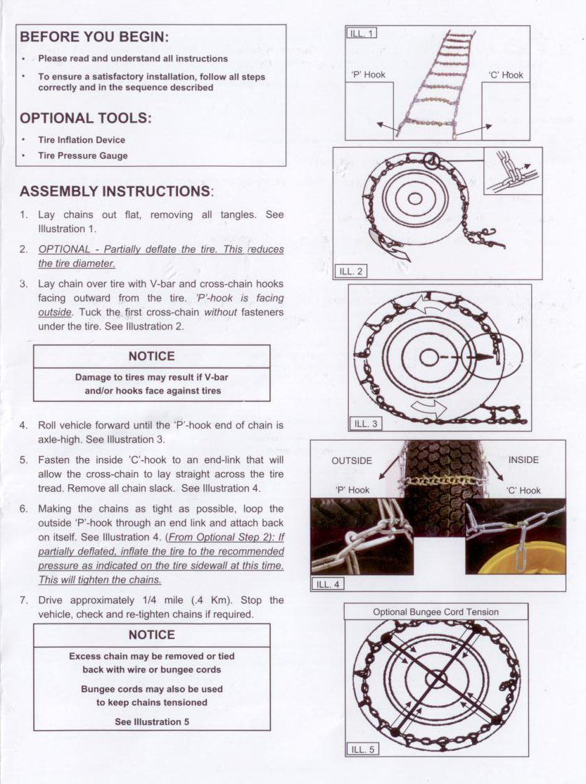 Arctic Cat 500 Auto TRV ATV Snow Tire Chains (2003-2006) - Heavy Duty Front Wheel Pair for Winter Traction & Off-Road Adventure