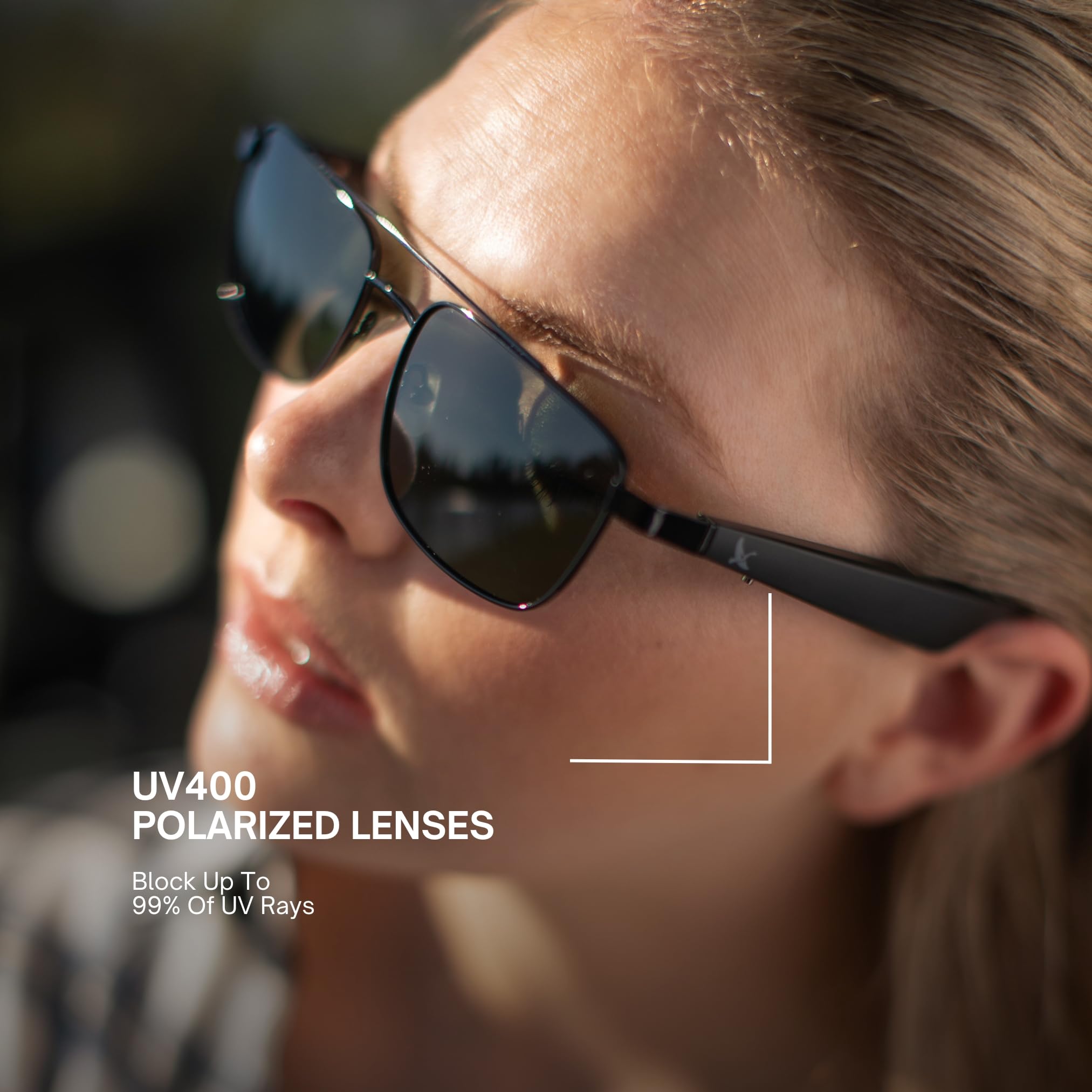 Eddie Bauer Bluetooth Smart Glasses for Men - Polarized UV400 Lenses with Open Ear Speakers & Microphone - Hands-Free Calling & Music - Perfect for Driving, Running, and Outdoor Activities