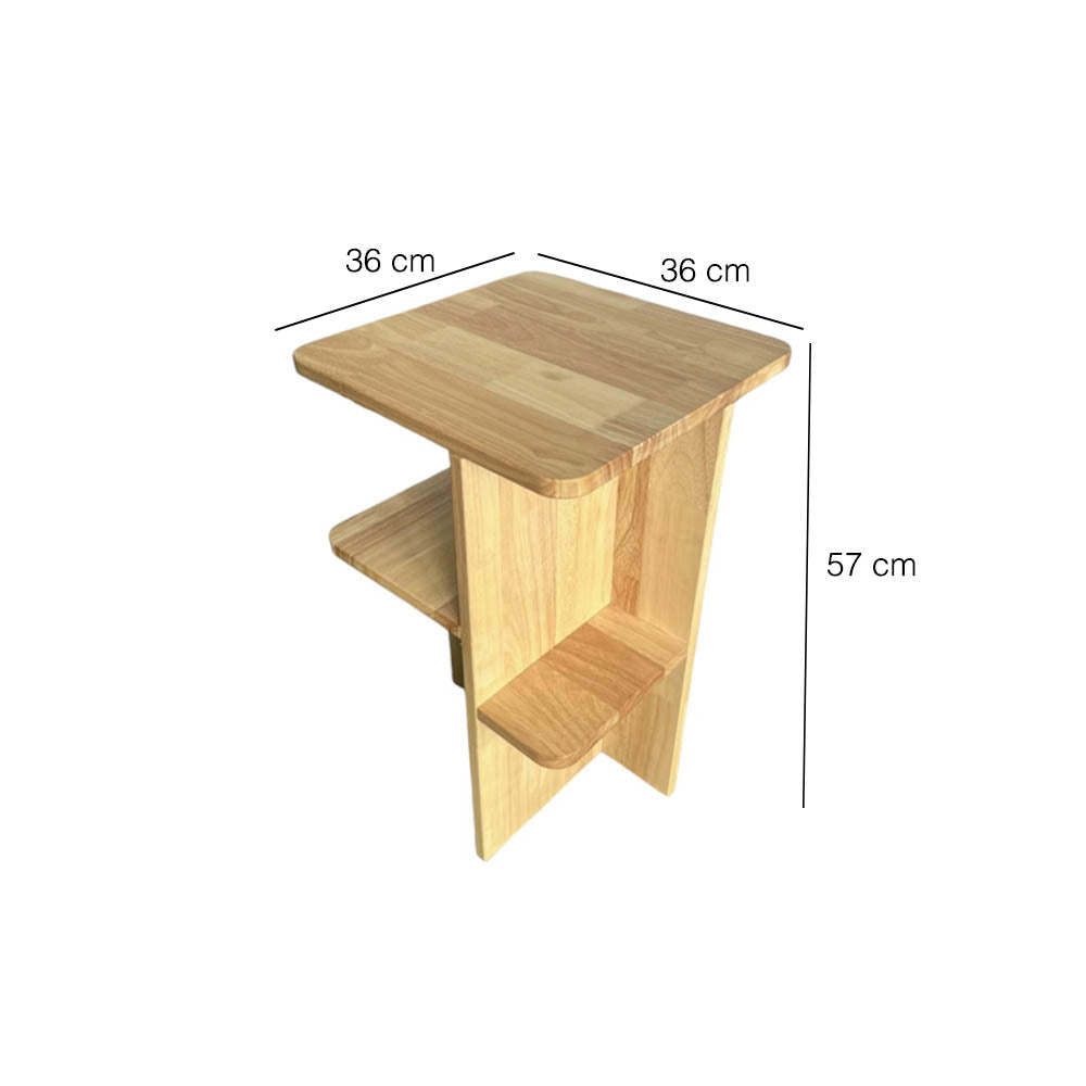 Modern Wooden Bedside Table - Nightstand with Drawer & Shelf for Bedroom, Living Room, or Office - Compact & Stylish Home Furniture