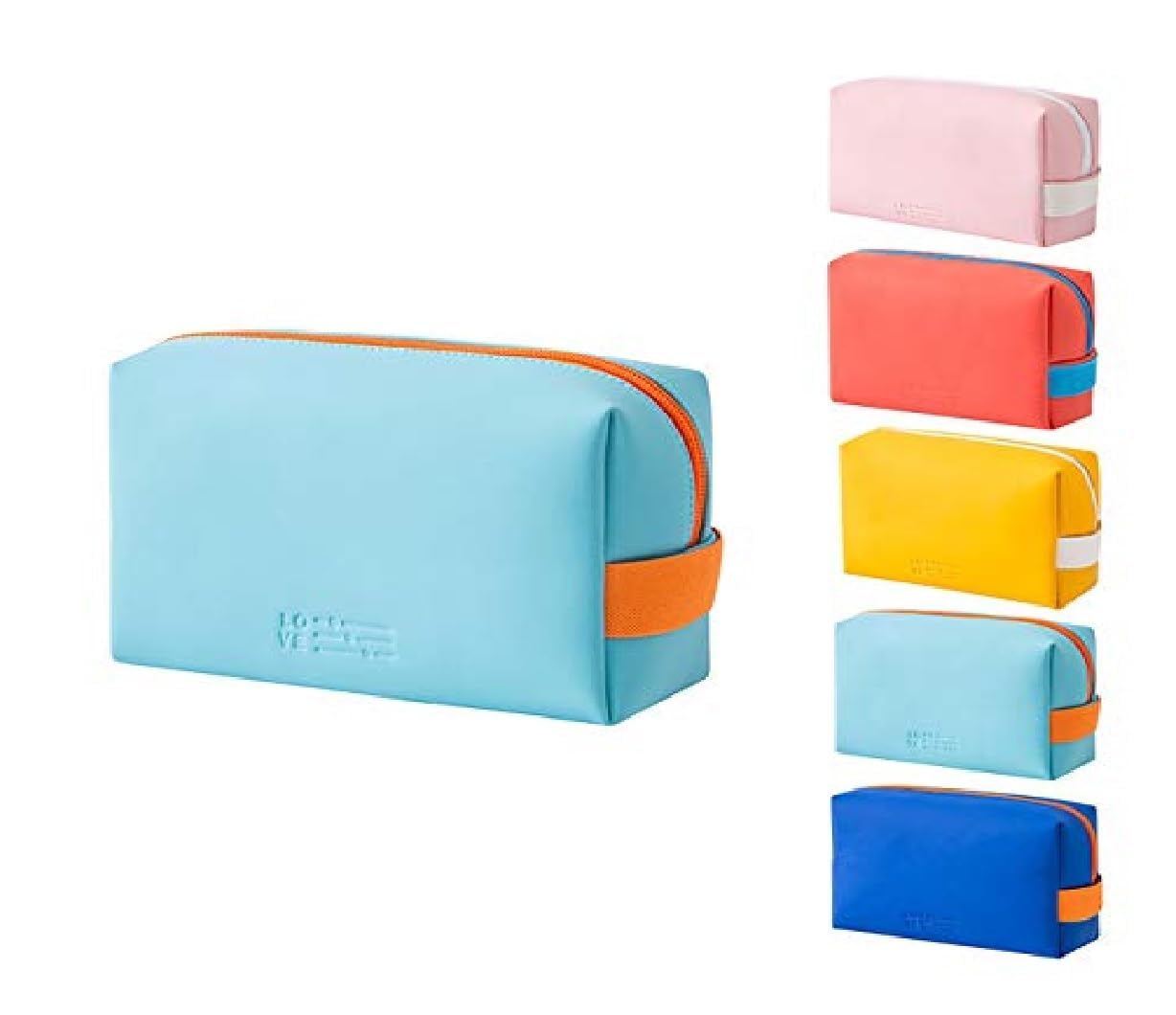 Prostuff.in Compact Travel Makeup Bag for Women - Waterproof PU Leather Cosmetic Organizer with Zipper, Portable Toiletry Pouch for Storage & Organization | Perfect for Daily Use, Travel, Gym & On-the-Go Beauty Essentials