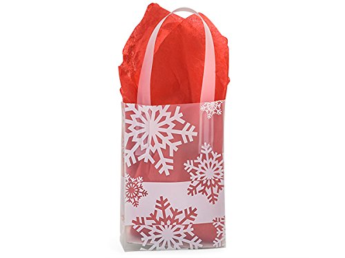 200 Pack 4 Mil Jewel Snowflake Flurry Plastic Shopping Bags 4