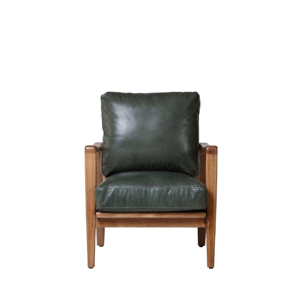 Reid Leather Armchair - Premium Genuine Leather Lounge Chair for Living Room, Office & Study - Pre Order Now for Elegant Home Decor