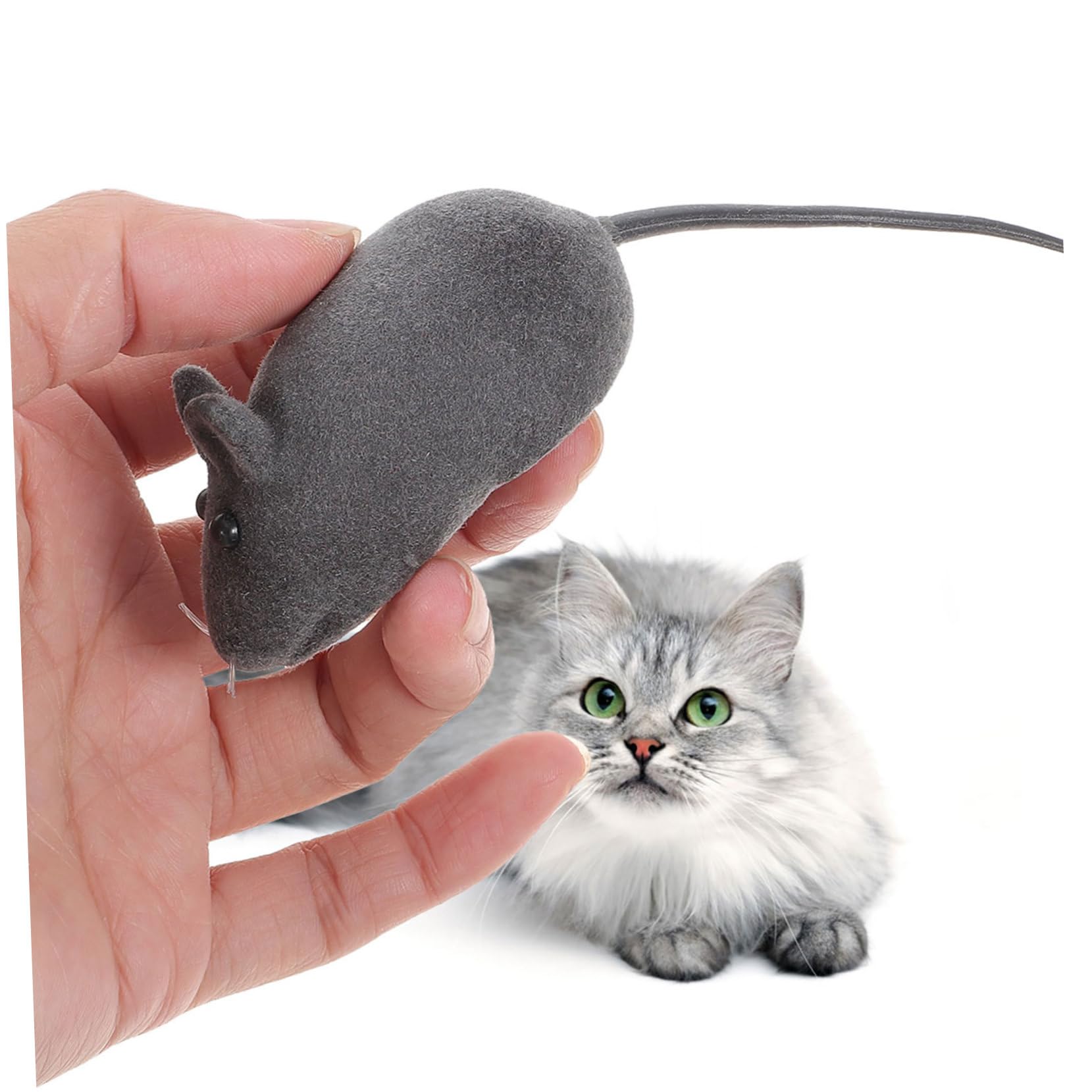 20pcs Squeaky Cat Toys Mice - Interactive Soft Mouse Toys for Kittens - Noisy Fun Pet Play with Random Colors - Perfect for Indoor Playtime & Hunting Simulation
