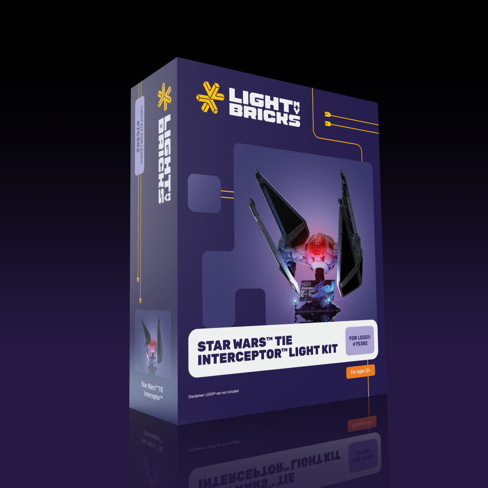 LEGO® Star Wars TIE Interceptor #75382 Light Kit - LED Building Blocks Lighting Set for Display & Nighttime Play - Perfect for Collectors & Model Enthusiasts