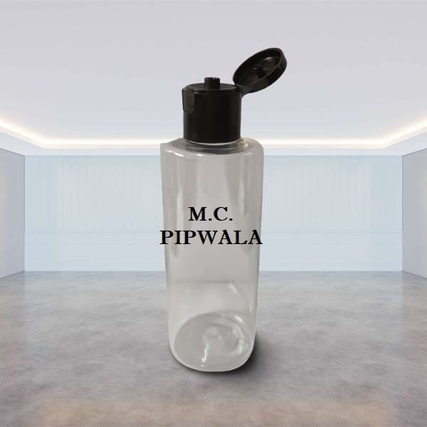 100ml Clear PET Plastic Cylinder Bottles with Black Flip Top - Leak Proof Travel Cosmetic Containers (Pack of 6) | Ideal for Toiletries, Essential Oils & DIY Beauty Products