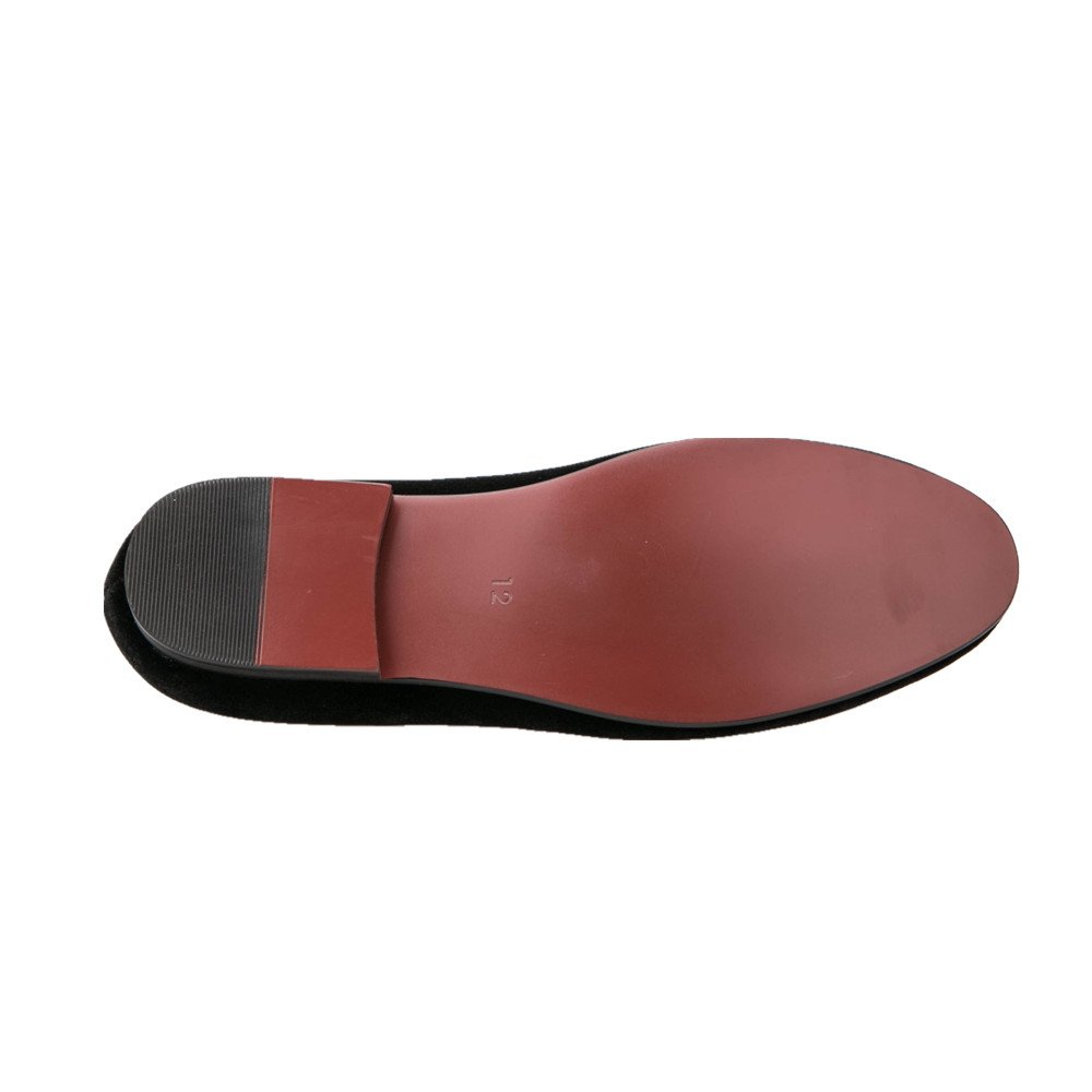 HI&HANN Men's Velvet Loafers - Colorful Dress Shoes & Smoking Slippers for Casual Wear | Perfect for Office, Parties & Relaxing at Home