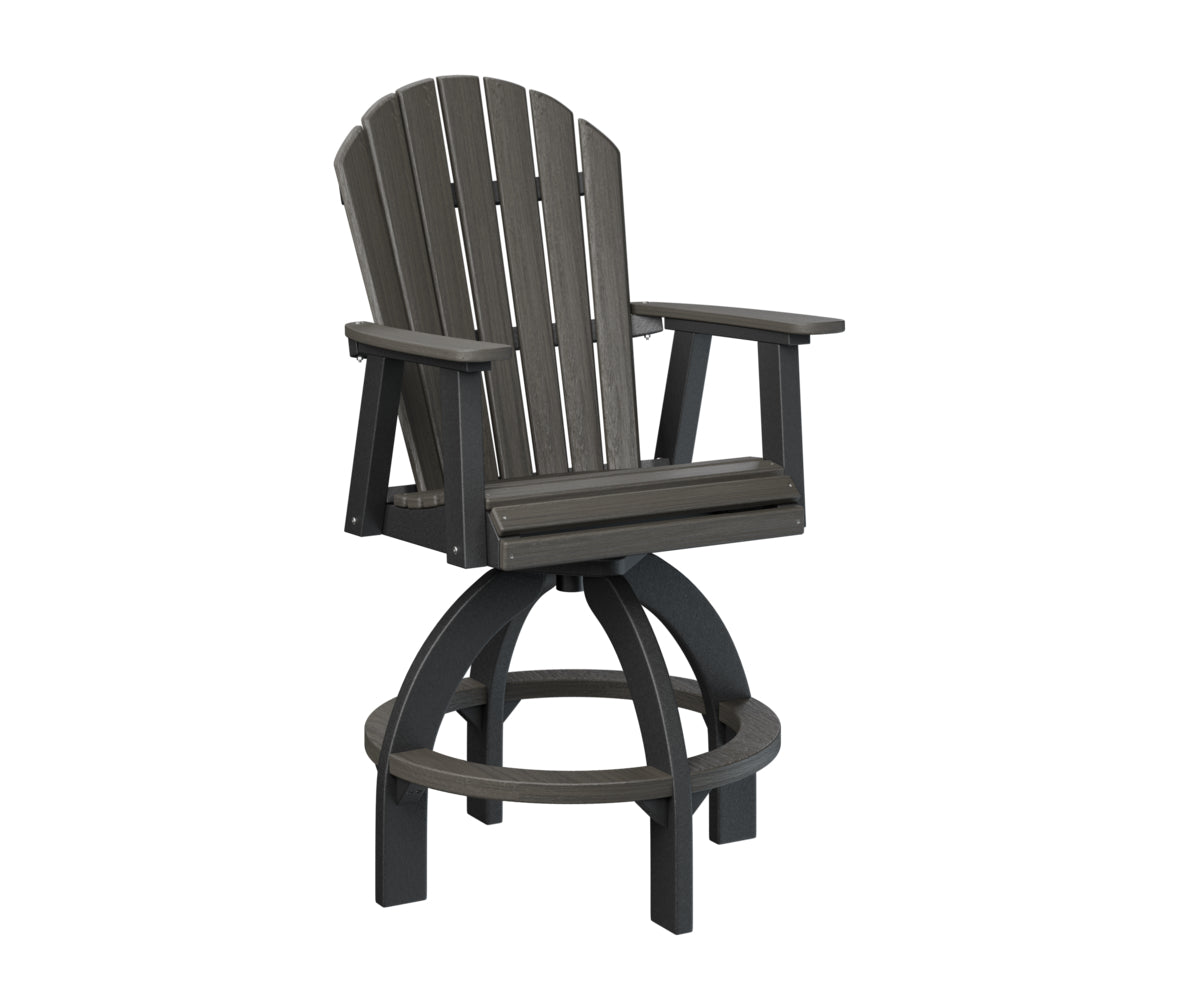 Berlin Gardens Comfo Back Swivel Bar Chair - Adjustable Height Counter Stool for Kitchen Island, Breakfast Nook & Home Bar - Comfortable Swivel Seat with Back Support