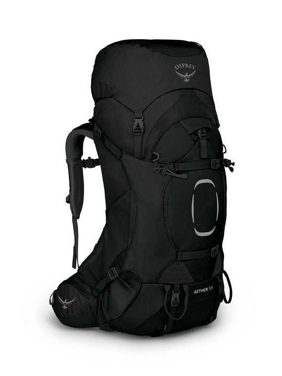Osprey Aether 55 Backpack - Lightweight Hiking Backpack for Men & Women, 55L Travel Backpack with Adjustable Suspension - Perfect for Camping, Backpacking & Outdoor Adventures