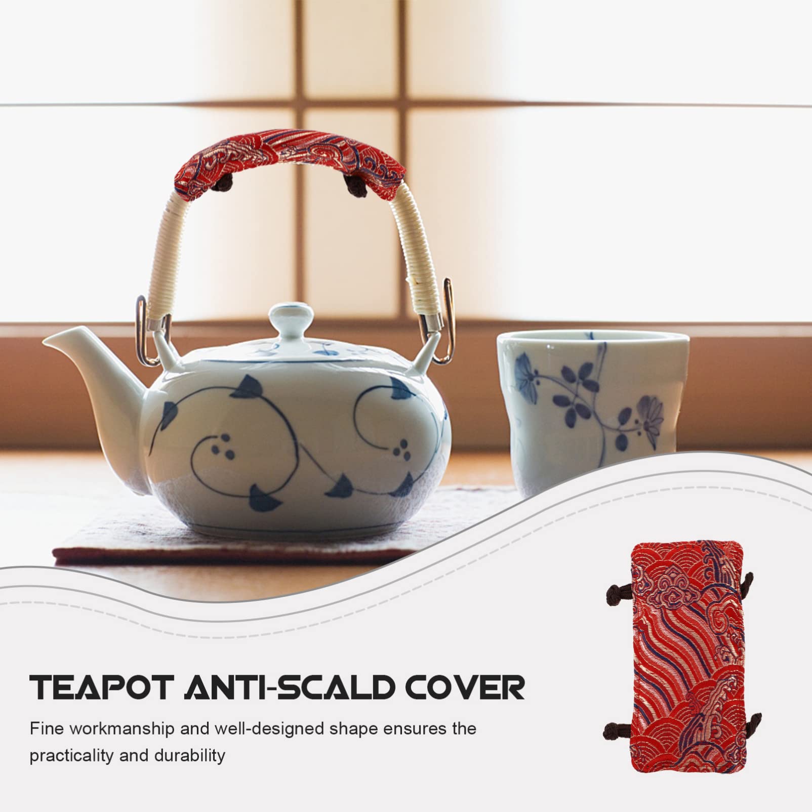 FAVOMOTO Anti-Scald Teapot Handle Cover - Heat Resistant Kitchen Gloves for Cooking & Tea Making