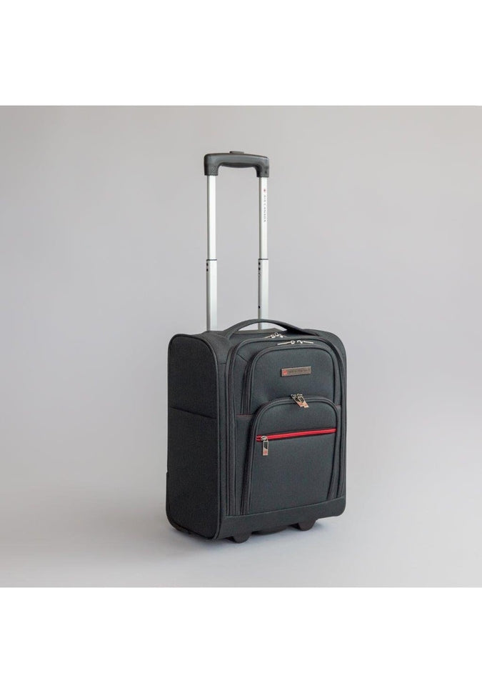 Air Canada Soft Side Underseat Carry-On Luggage - Charcoal Gray Compact Travel Bag for Business Trips & Weekend Getaways