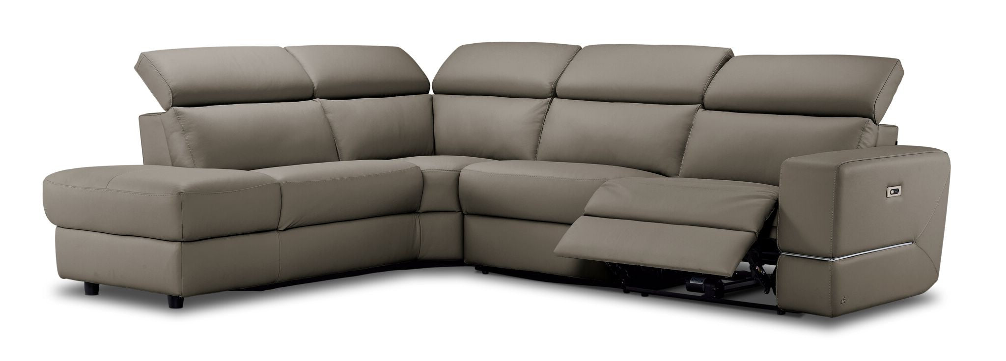 Bianca 3-Piece Power Reclining Sectional Sofa with Left-Facing Chaise in Tan - Perfect for Living Room, Home Theater & Family Gatherings
