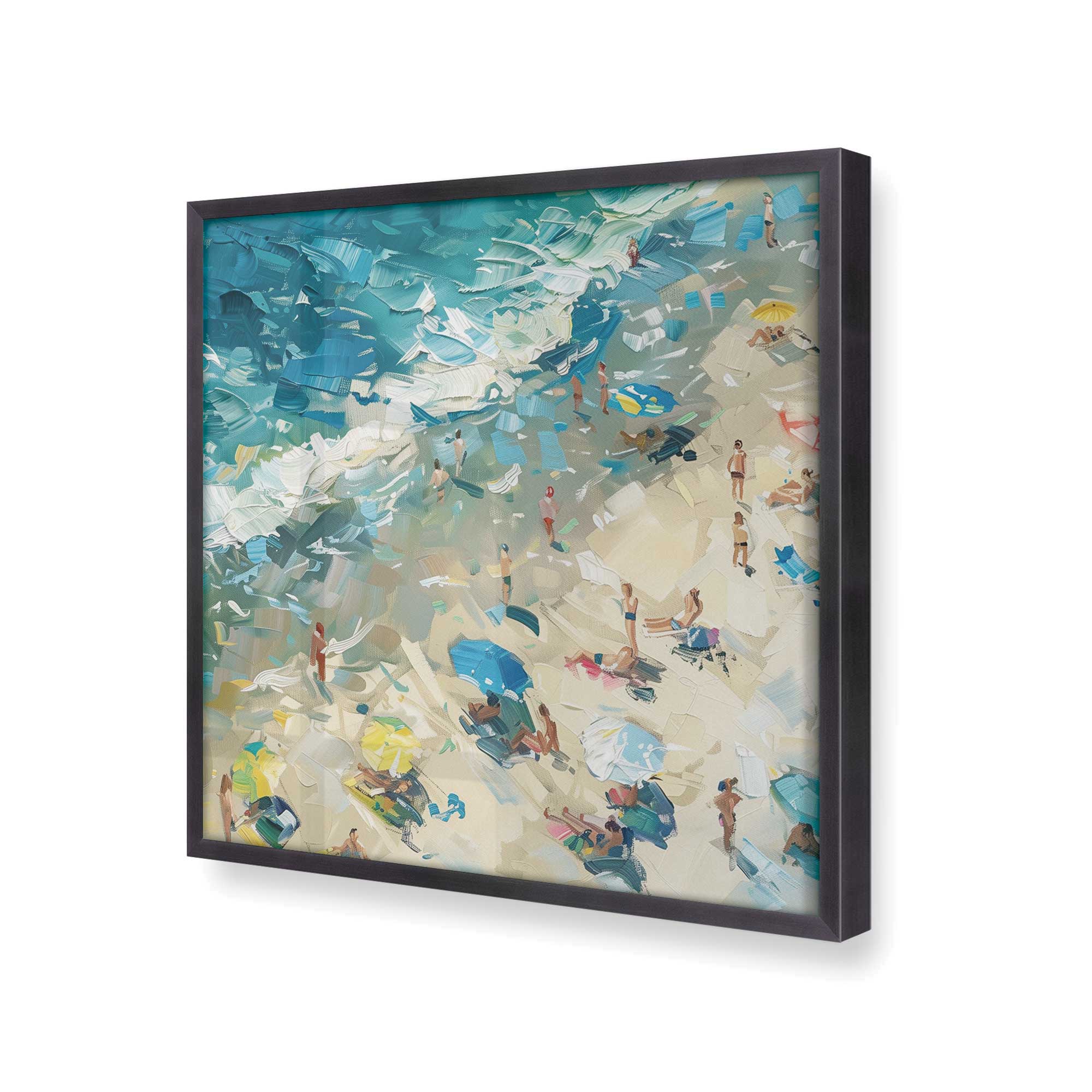 Coastal Harmony Square Print Wall Art - Beach Themed Decor for Living Room, Bedroom & Office - Perfect for Coastal, Nautical & Boho Home Decor Styles