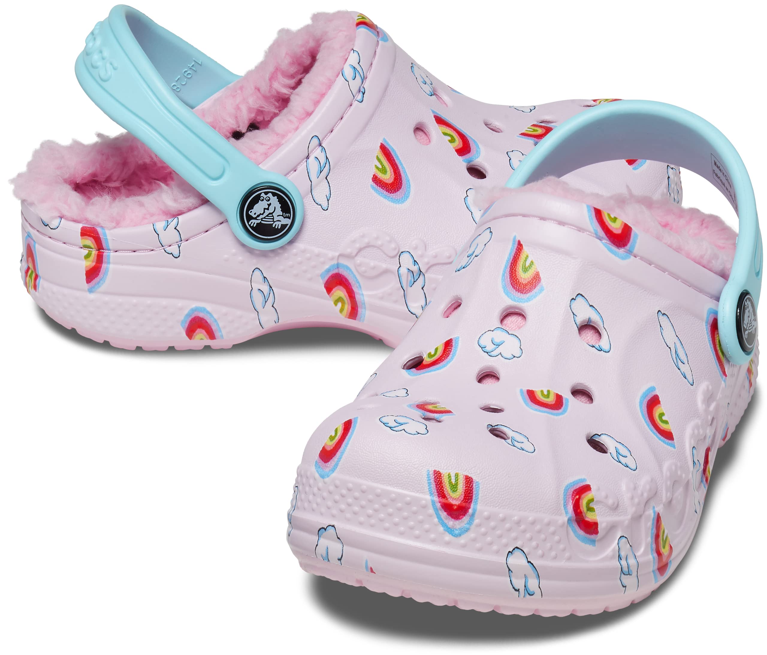 Crocs Unisex-Child Baya Lined Printed Clog - Comfortable Kids' Winter Shoes for Indoor & Outdoor Play, School, and Casual Wear