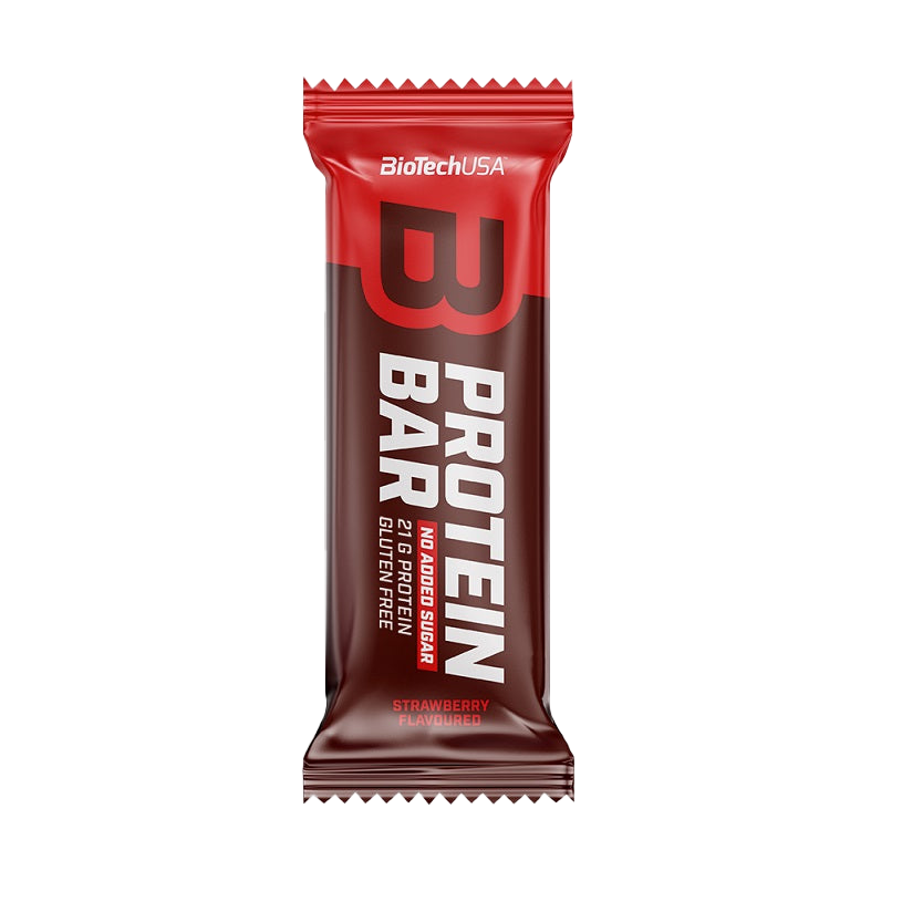 BioTechUSA Protein Bar - Strawberry Flavor, 16 Pack (70g Each) | High Protein Snack for Gym, Workout & On-the-Go Energy Boost