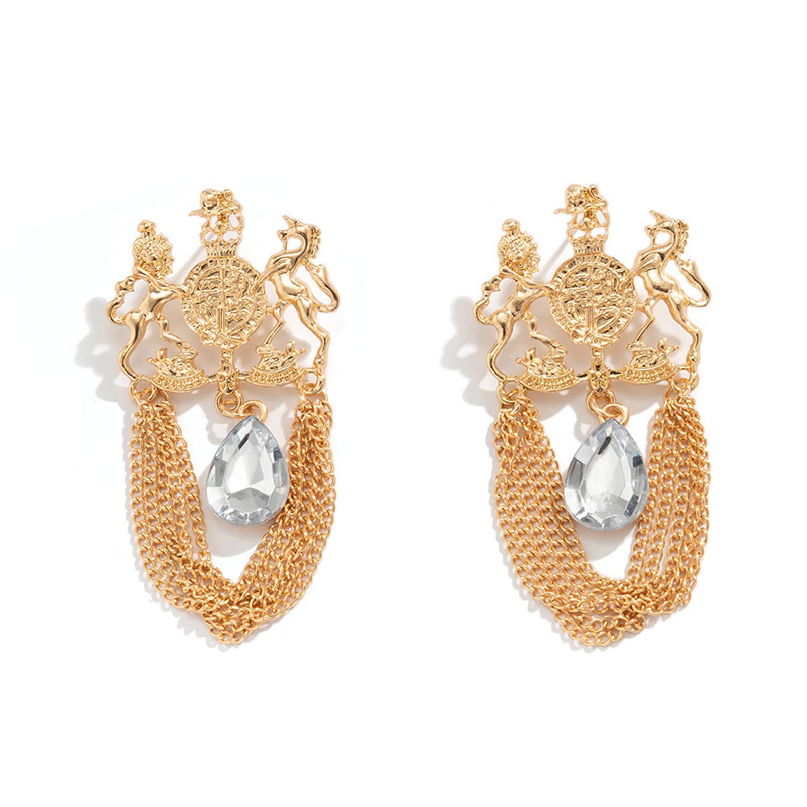 Sparkling Rhinestone Drop Earrings for Women - Elegant Dangle Studs for Dating, Parties & Special Occasions | Valentine's Day, Anniversary & Festival Gift Idea | Glossy Fashion Jewelry for Girls & Women