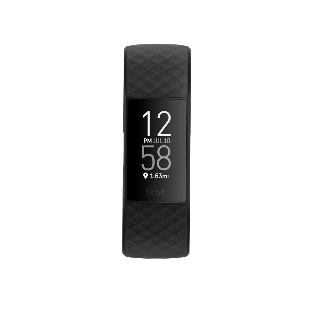 Fitbit Charge 4 Fitness Tracker with Built-in GPS, Heart Rate Monitor, Sleep Tracking & Waterproof Design - Black (Includes S & L Bands) | Perfect for Running, Swimming & Daily Activity Tracking
