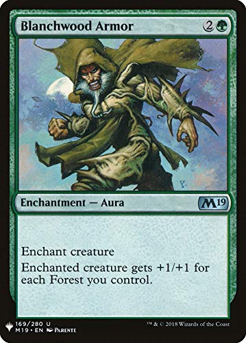 Magic: The Gathering Blanchwood Armor Card - Mystery Booster Edition | Core Set 2019 MTG Card | Perfect for Commander, Modern & Casual Play