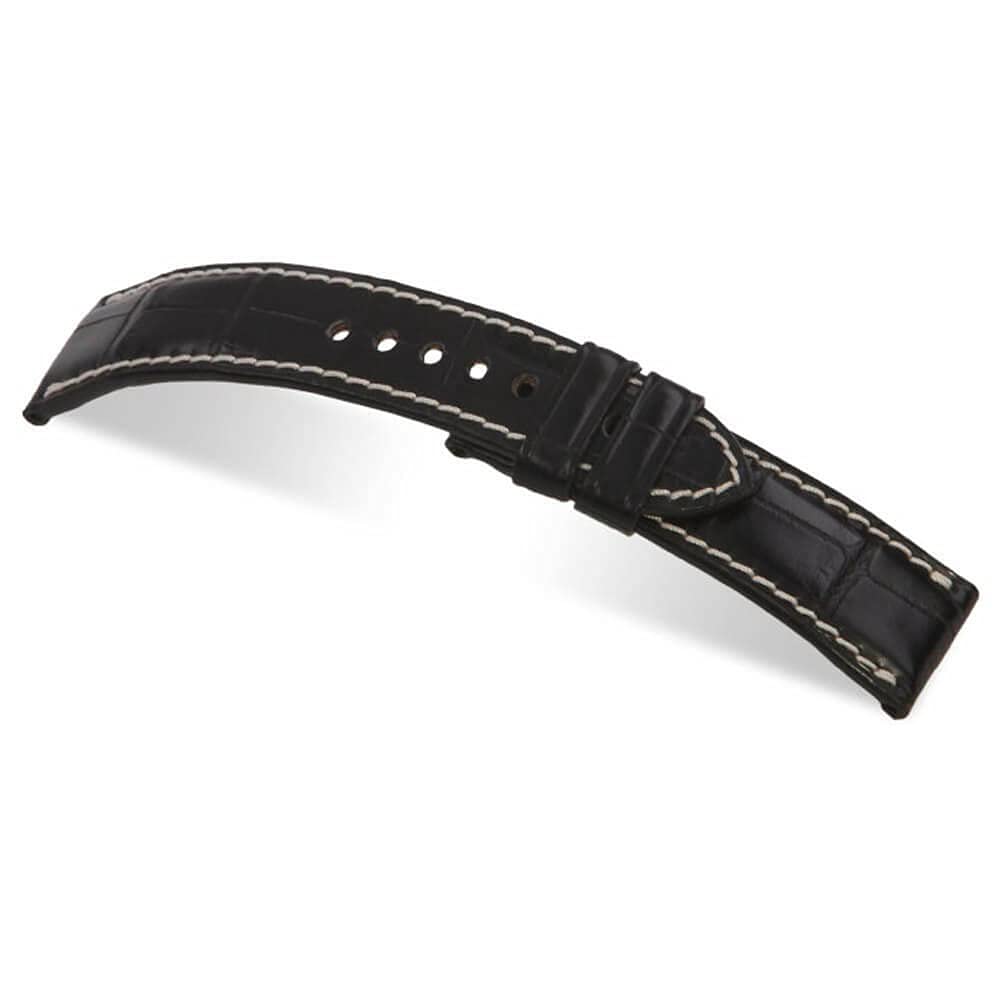 RIOS1931 Pisa Genuine Alligator Leather Watch Band Strap for Panerai Watches 115x75mm - Luxury Replacement Band for Luminor, Radiomir & Classic Models