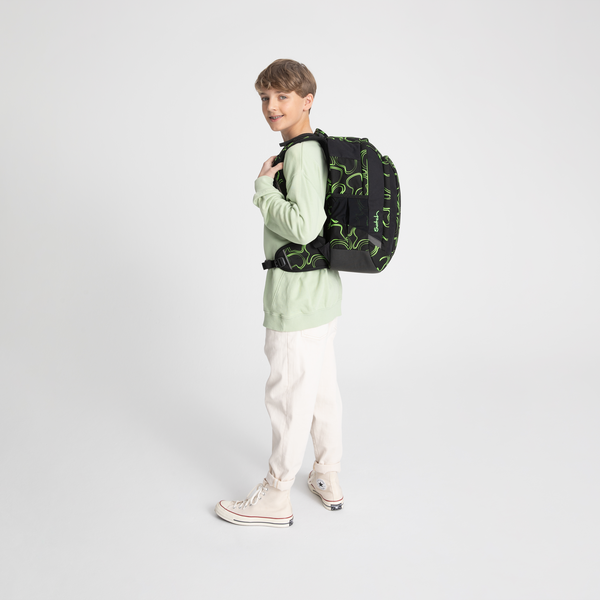 Satch Air Green Supreme - Premium Lightweight Backpack for Travel, Work & School - Durable Water-Resistant Laptop Bag with USB Charging Port - Perfect for Commuting, Hiking & Daily Use