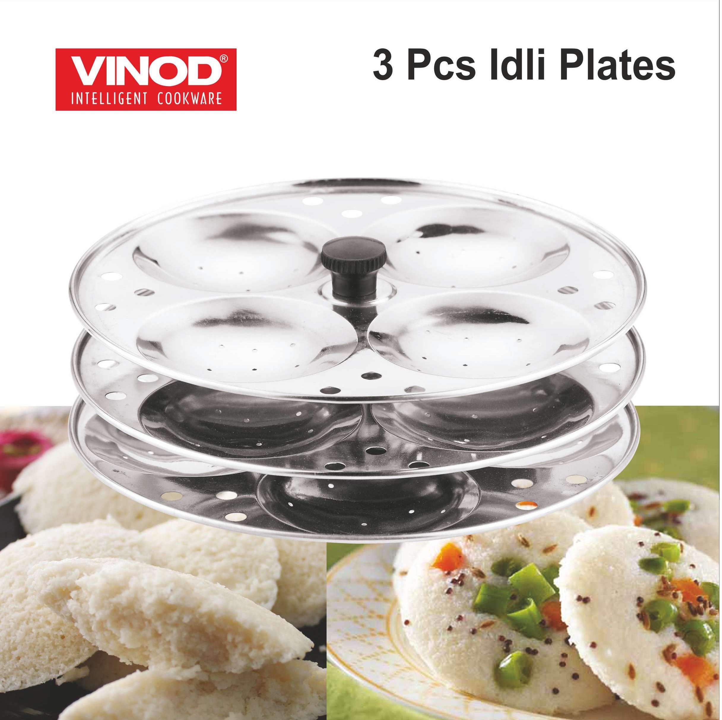 Premium Stainless Steel Idli Stand for Indian Cooking – 3-Tier Idli Maker for 12 Idlis – Food Grade, Dust Resistant & Ergonomic Design – Compatible with Pressure Cooker, Electric Pot & Instant Pot – Perfect for Home Kitchens & Indian Restaurants