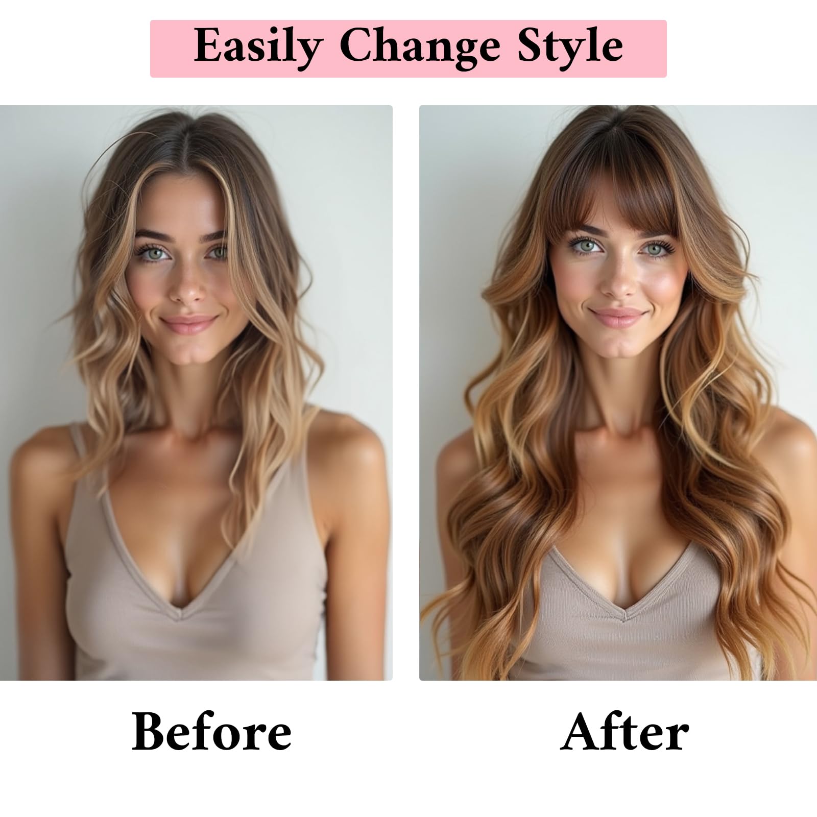 SEGO 100% Real Human Hair Toppers with Bangs - Silk Base 150% Density Clip-in Hairpiece for Women (2.7”x5.1”) - Thinning Hair & Hair Loss Solution - Gray Hair Coverage - Perfect for Daily Wear, Special Occasions & Confidence Boosting