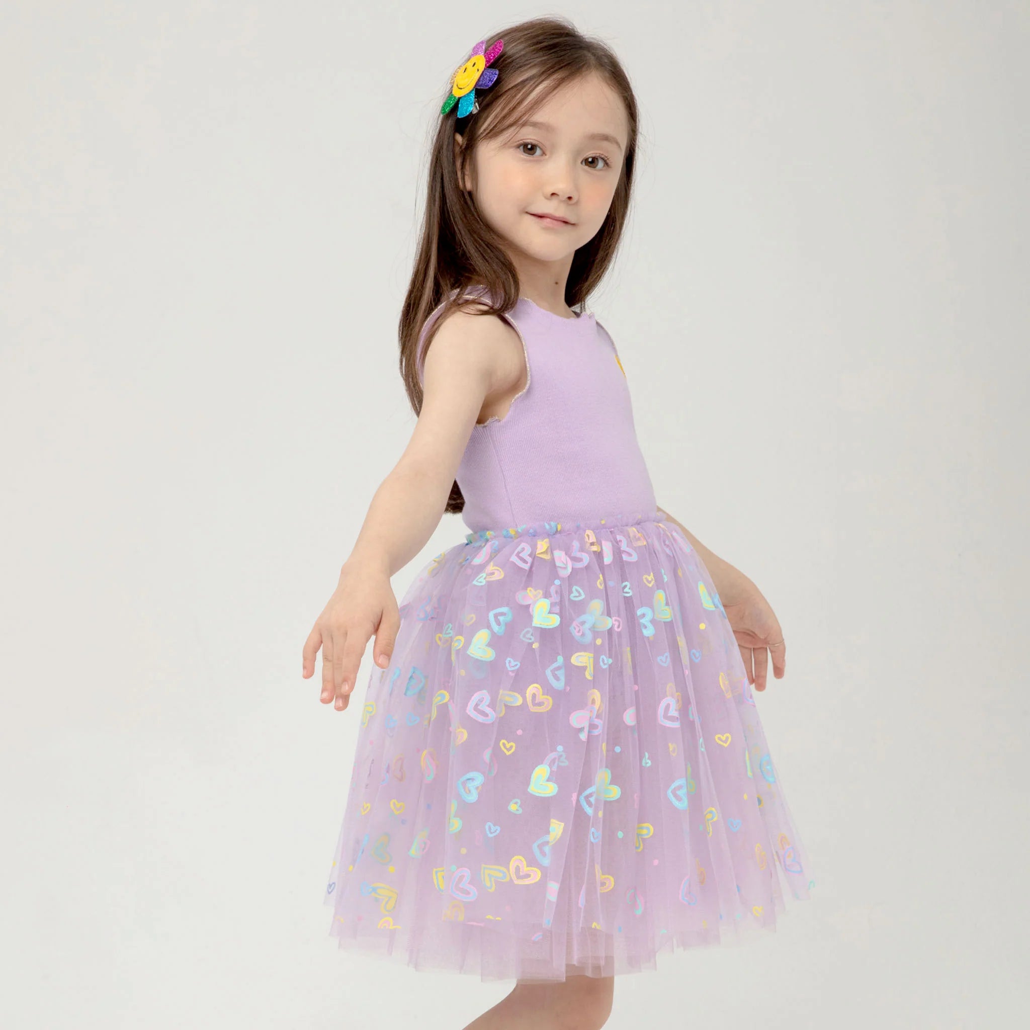 Petite Hailey Elsie Heart Tutu Dress in Purple | Elegant Party Dress for Women | Perfect for Weddings, Prom, and Special Occasions