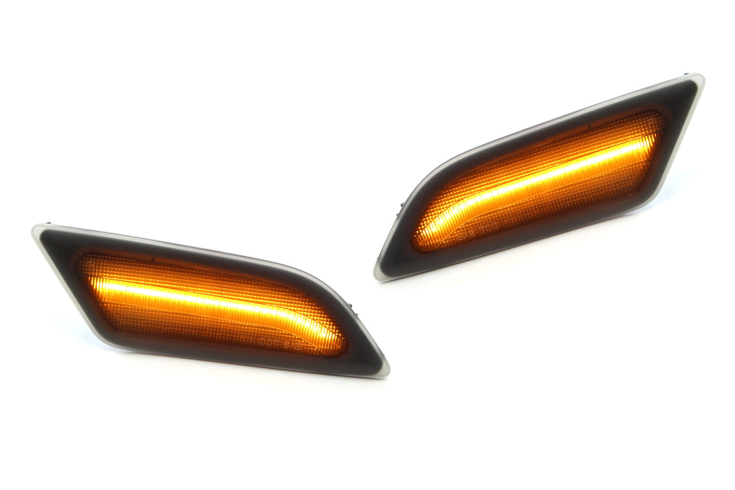 Euro Smoked Lens Amber LED Side Marker Lights for 2012-2014 Mercedes W204 C250 C300 - Upgrade Your Car's Style & Safety for Night Driving & Custom Looks