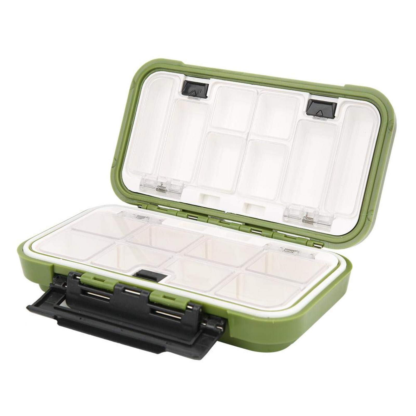 EVTSCAN Waterproof ABS Fishing Tackle Box - Portable Bait & Lure Storage Organizer with Hooks Compartment | Perfect for Freshwater & Saltwater Fishing Trips, Boat & Shore Angling Accessories