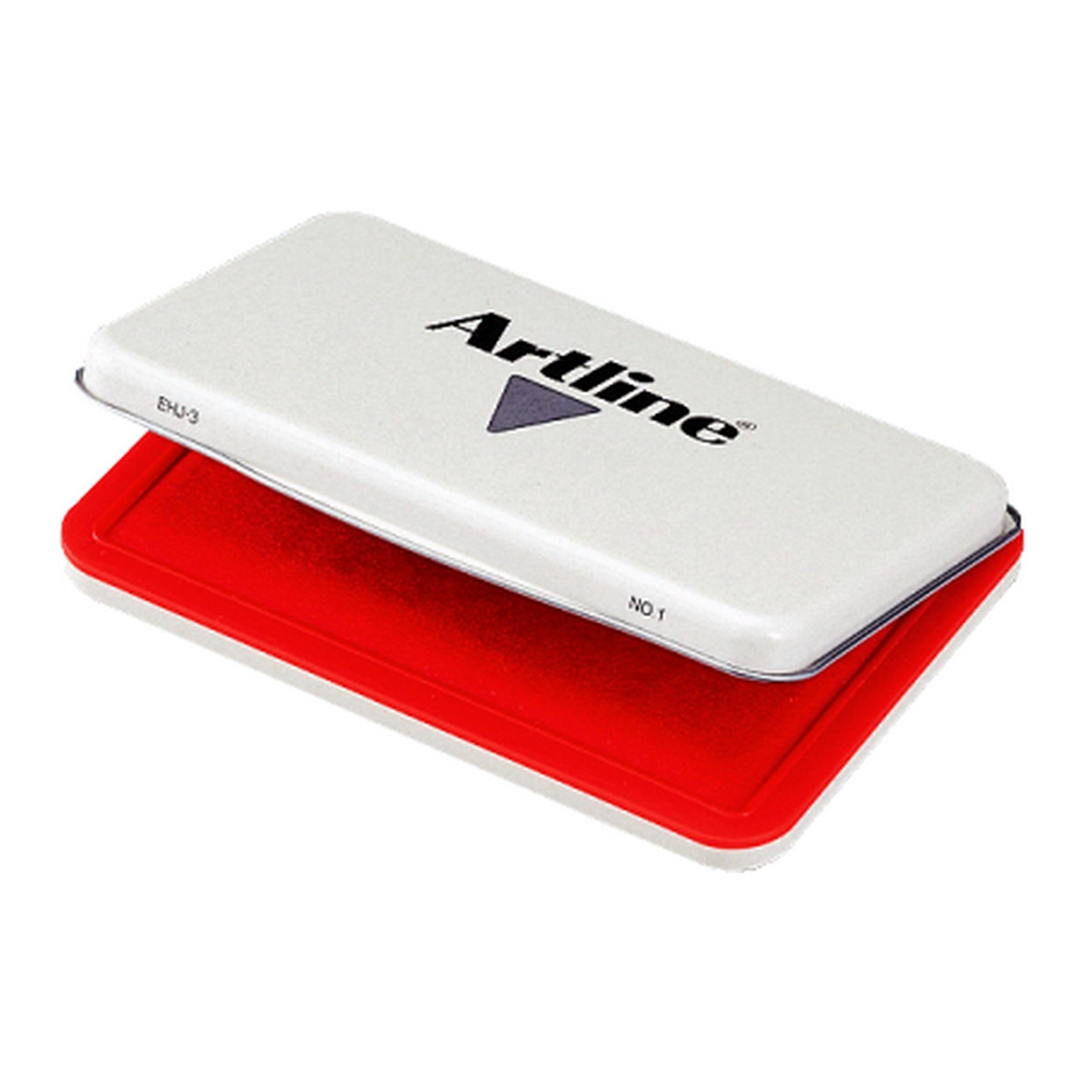 Artline EHJ 3 Stamp Pad - 67mm x 106mm Red Ink for Document Stamping, Office Use & Craft Projects | Perfect for Notaries, Teachers & DIY Enthusiasts