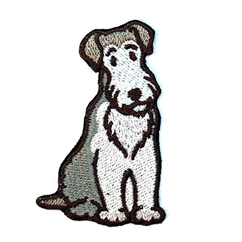 Wirehaired Fox Terrier Iron On Patch - Embroidered Dog Breed Badge for Jackets, Hats & Backpacks - Perfect for Pet Lovers & DIY Clothing Customization
