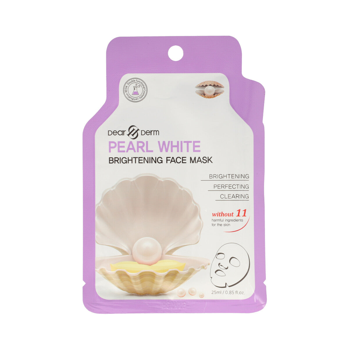 Pearl White Face Mask - Hydrating & Brightening Sheet Mask for Glowing Skin | Perfect for Daily Skincare, Spa Days & Self-Care Routines