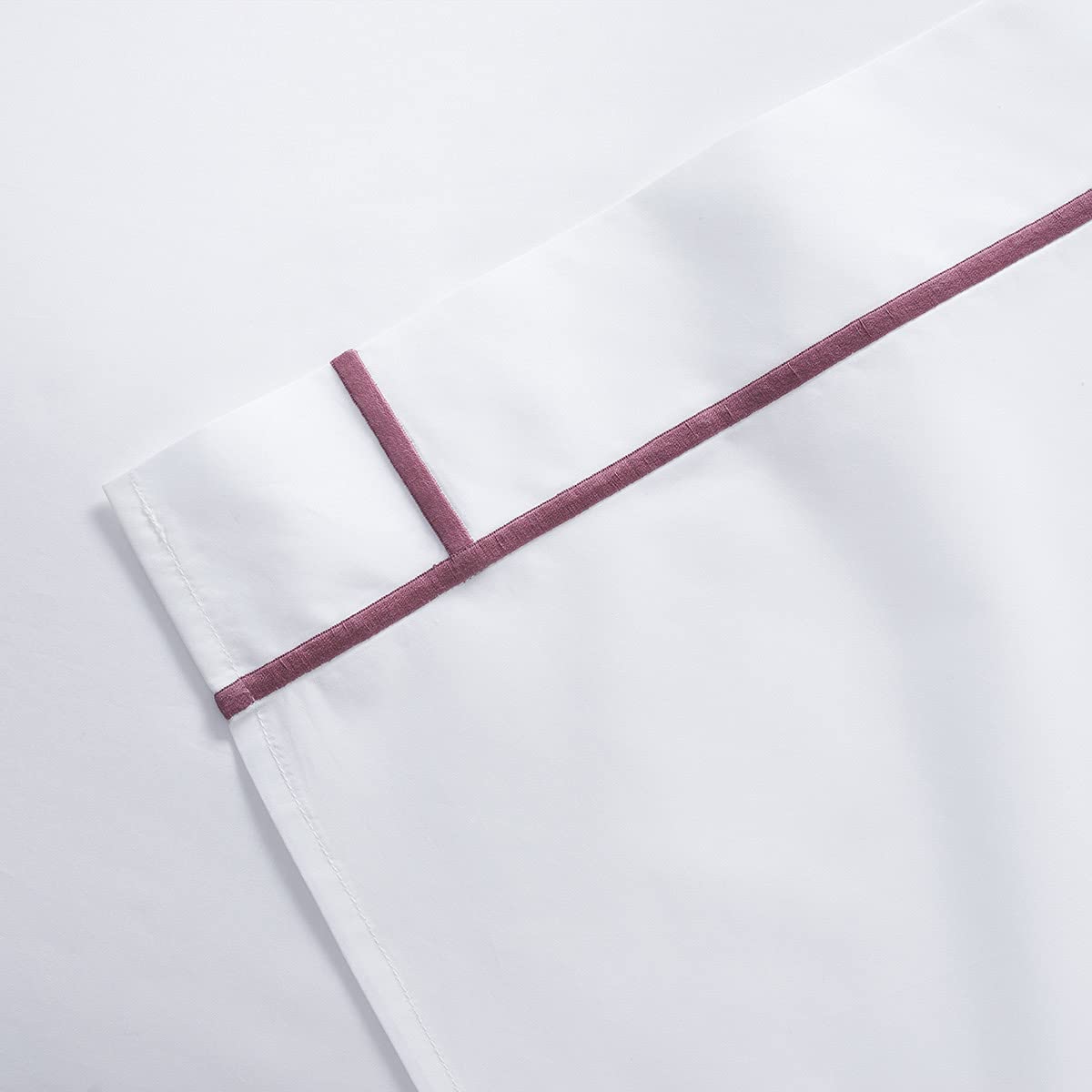 Luxury Yves Delorme Athena Grenade 500 Thread Count Cotton Flat Sheet - Premium French Bedding for Master Bedroom & Guest Room Decor