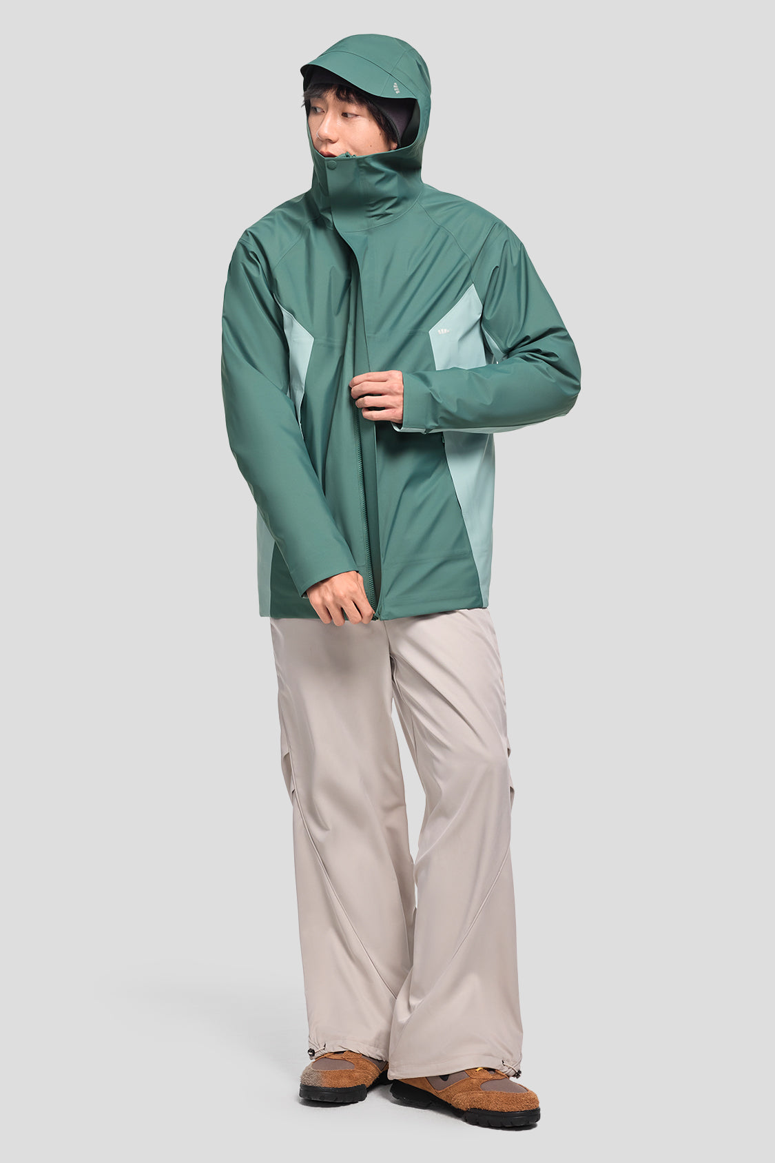 ElementFlex Men's 3-in-1 Relaxed Jacket - Lightweight Waterproof Windbreaker for Hiking, Camping & Outdoor Activities