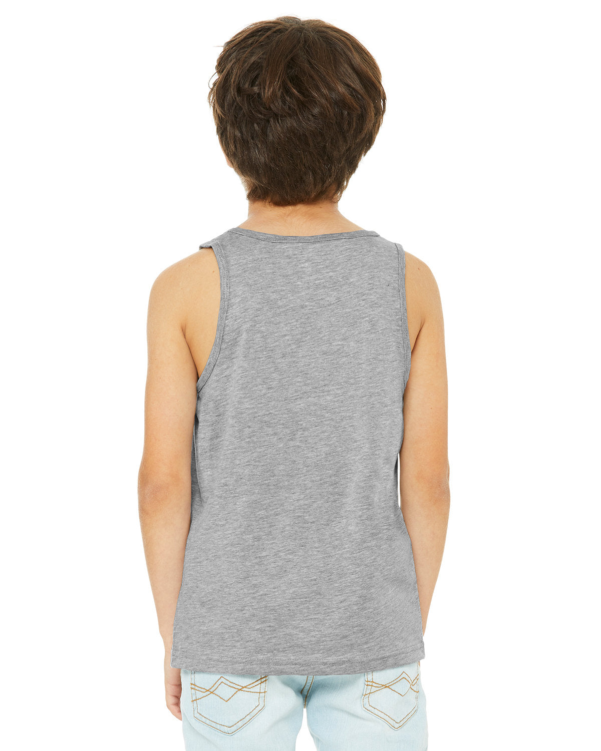 Bella + Canvas 3480YCV Youth Heather CVC Tank Top - Soft Comfortable Breathable Fabric for Kids - Perfect for Summer, Sports, and Casual Wear
