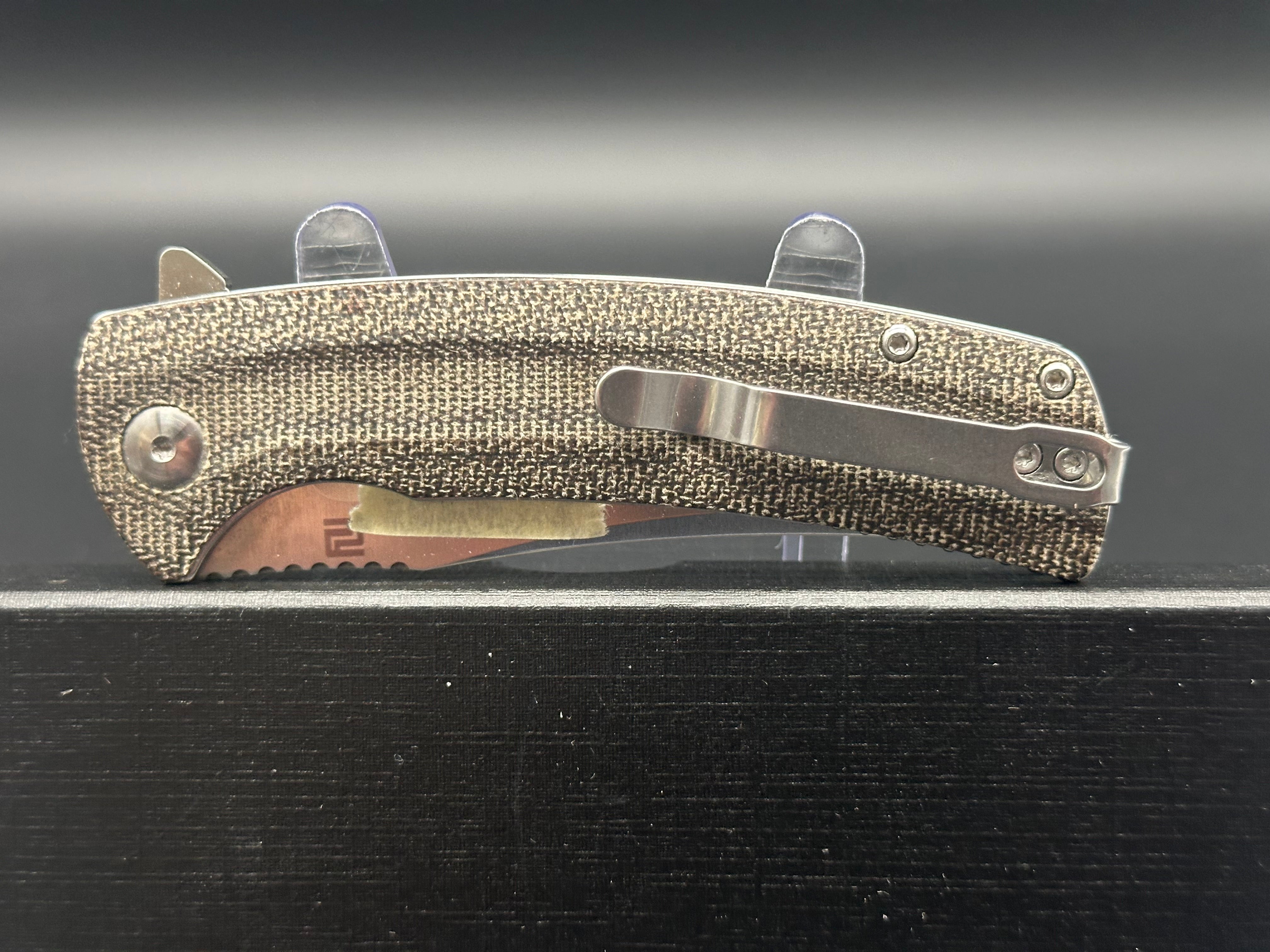 Artisan Arroyo Folding Knife - Green Micarta Handle, D2 Steel Blade - EDC Pocket Knife for Camping, Hiking & Outdoor Adventures