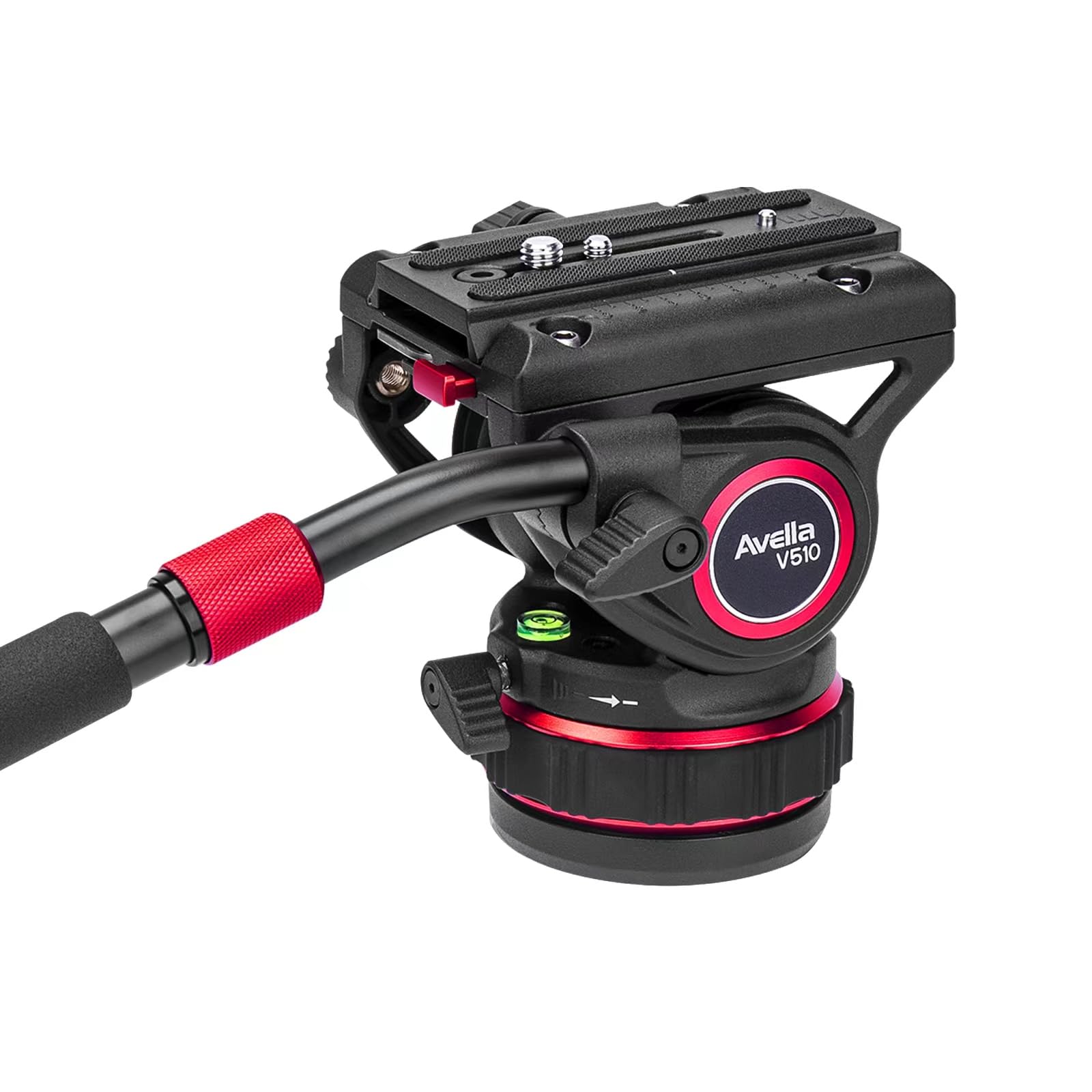Avella Professional Video Tripod Fluid Head with Quick Release Plate - Heavy Duty 22lb/10kg Load Capacity - Compatible with DJI RS Gimbals, Manfrotto, Canon, Nikon, Sony, Olympus & Panasonic DSLR Cameras - Perfect for Videography, Live Streaming and Professional Photography