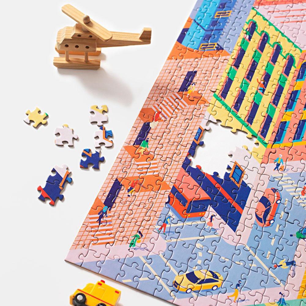 Upside Downtown 1000 Piece Jigsaw Puzzle for Adults - Challenging Cityscape Art Puzzle for Family Game Night & Stress Relief