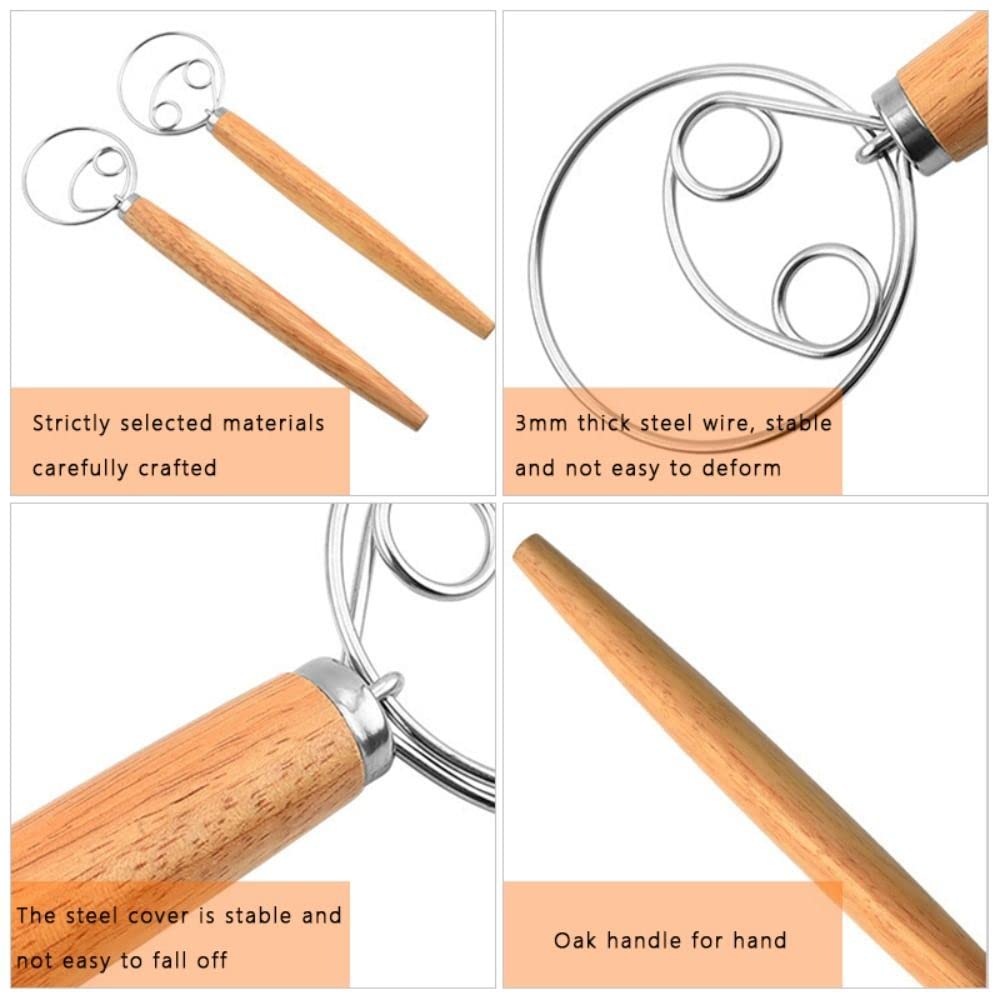 1PCS Stainless Steel Dough Whisk - Single Circle Flour Mixer & Pastry Blender for Baking, Cooking, and Kitchen Use - Perfect for Mixing Cookie Dough, Cake Batter, and Bread Ingredients