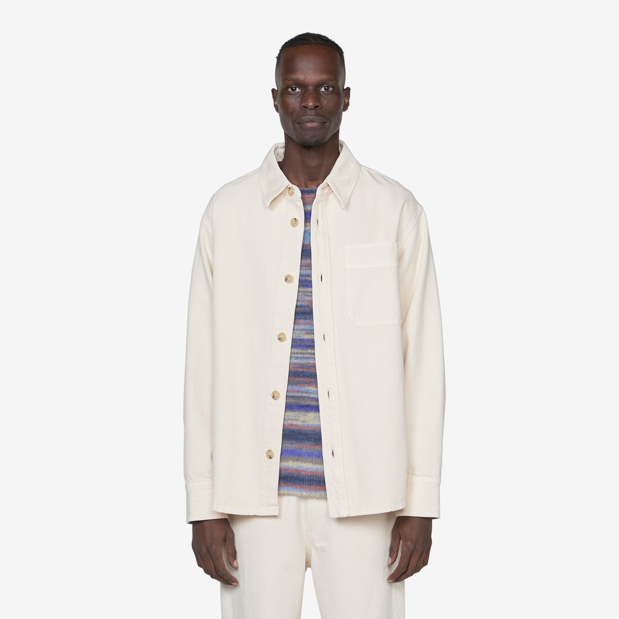 Basile Cavalier Overshirt Ecru - Stylish Men's Casual Shirt Jacket for Everyday Wear | Perfect for Outdoor Activities, Travel & Layering