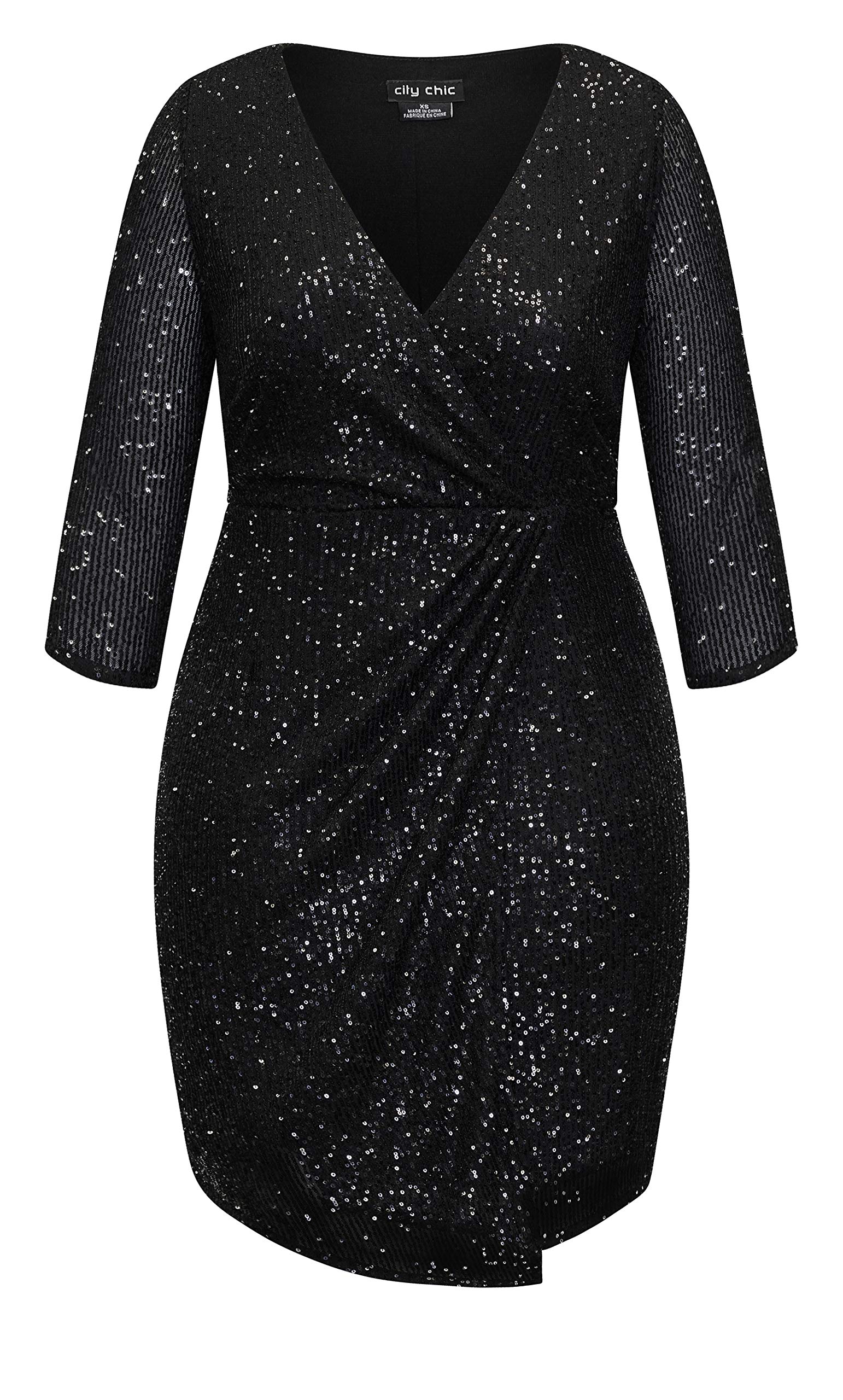 Stylish Plus Size Women's Dress - City Chic Razzle for Casual Outings & Special Occasions