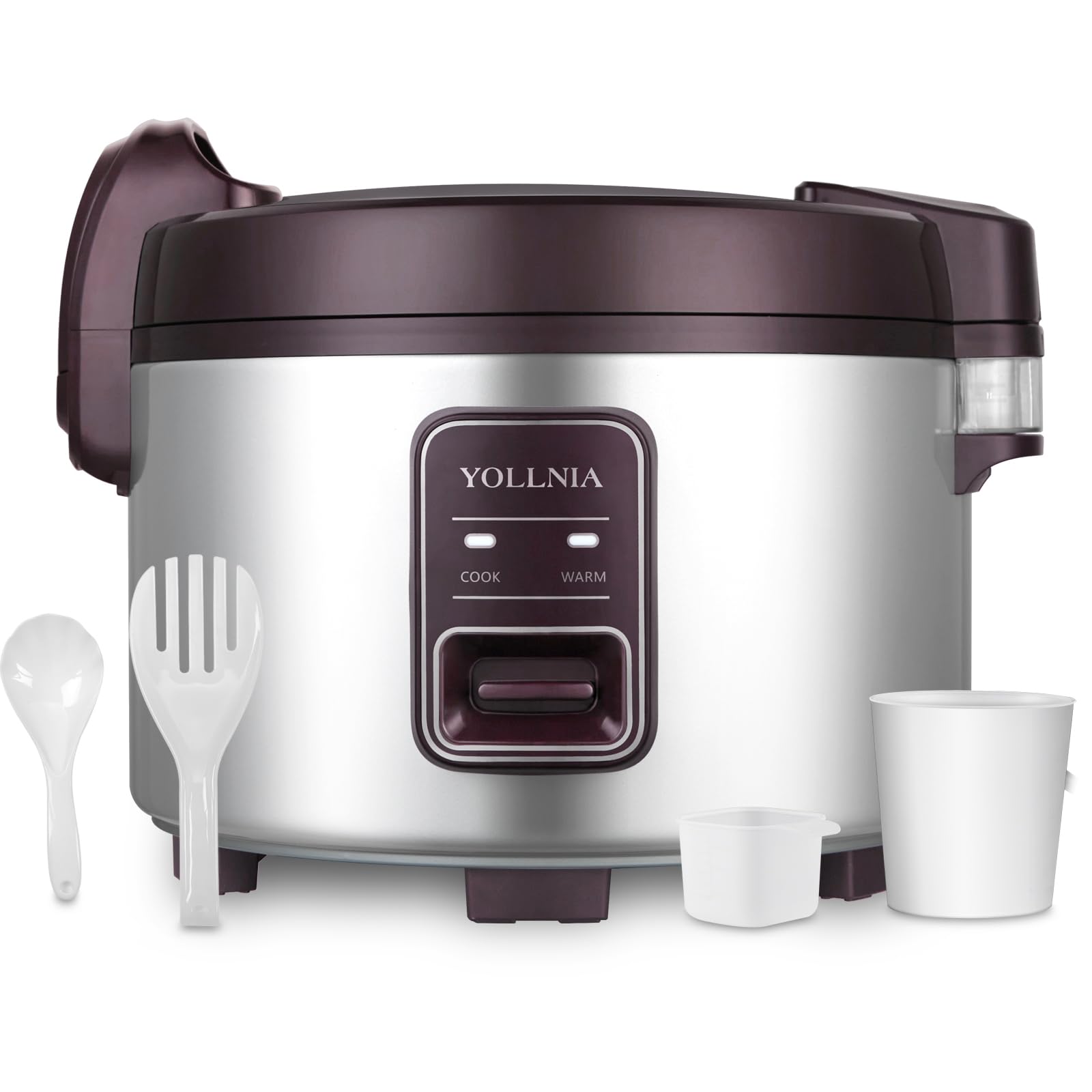 1200W Commercial Rice Cooker - 8.17Qt (45 Cups Cooked) Large Electric Rice Warmer with Non-Stick Inner Pot & Auto Keep Warm | Fast Cooking for Restaurants, Catering, Buffets & Large Family Gatherings