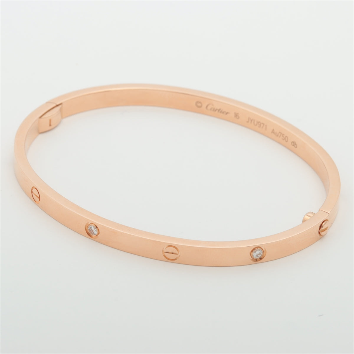 Cartier Love Small Model 6 Diamond Bracelet in 18K Rose Gold Size 16 - Perfect for Weddings, Anniversaries & Luxury Gifts