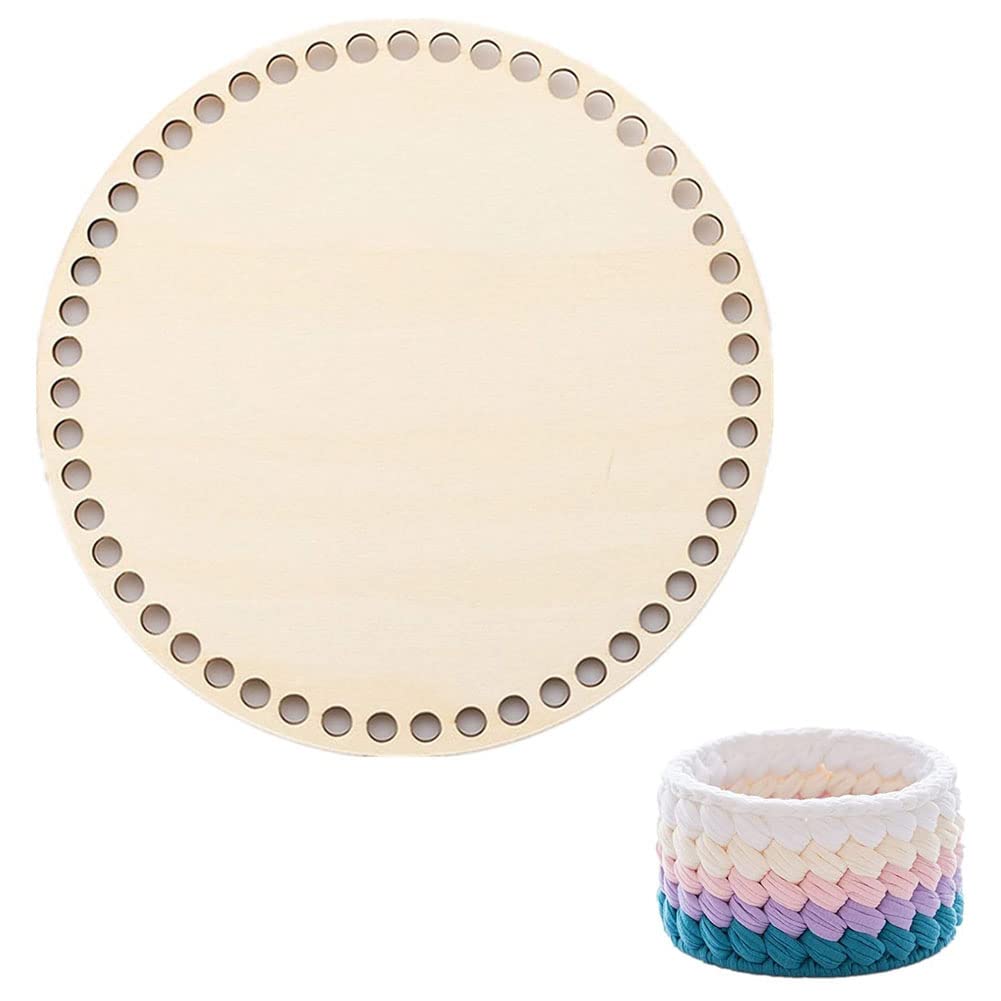 4PCS 6 Inch Round Wooden Crochet Bag Base - DIY Basket Weaving Supplies for Handmade Shoulder Bags, Purses & Storage Baskets - Perfect for Home Decor, Craft Projects & Gift Making