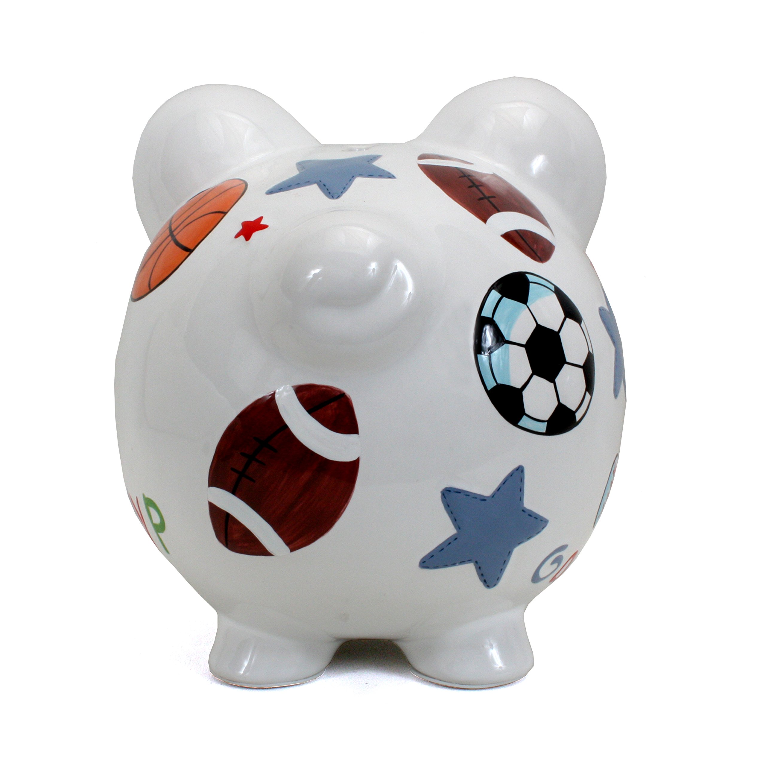 Ceramic Piggy Bank for Kids - Sports Theme Money Saving Bank for Boys & Girls | Perfect Gift for Birthdays, Christmas & Financial Learning