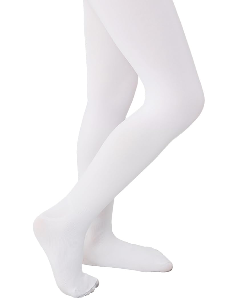 **Girls Ballet Dance Tights - Ultra Soft Stretch Footed Tights & Toddler Stockings for Dance Class, Recital & Performance**