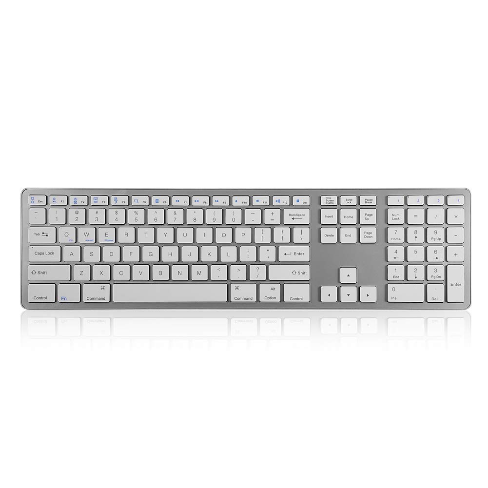 Universal Bluetooth Keyboard - 104 Keys Full Size Wireless Keyboard with Multi-Device Pairing for Smart TV, PC, Laptop & Tablet | Portable Design for Home Office, Gaming & Remote Work