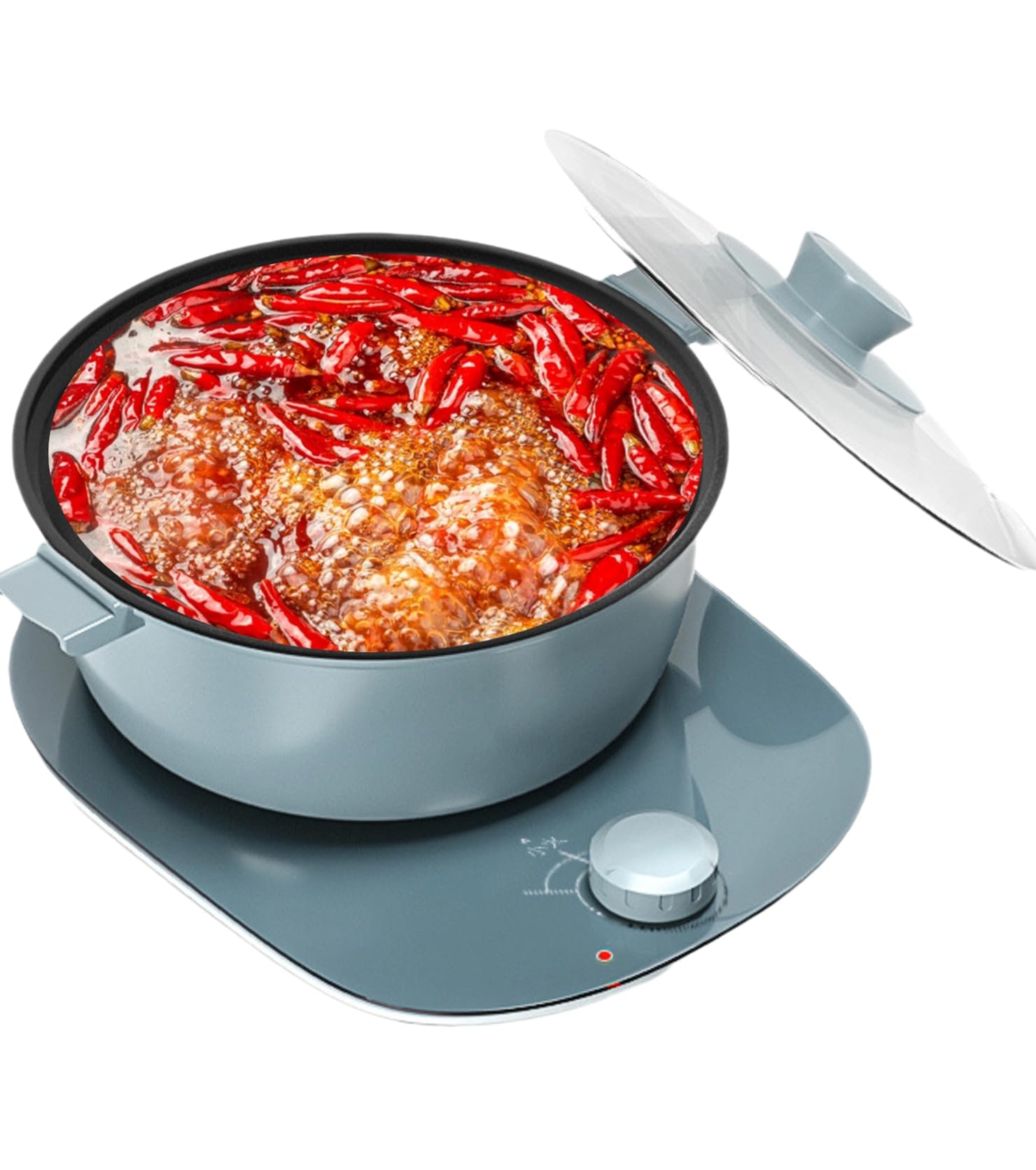 Electric Shabu Shabu Hot Pot - 3L Non-Stick Electric Hot Pot with Split Burner for Home & Dorm Cooking | Perfect for Asian Hot Pot, Fondue, Soup & Family Gatherings