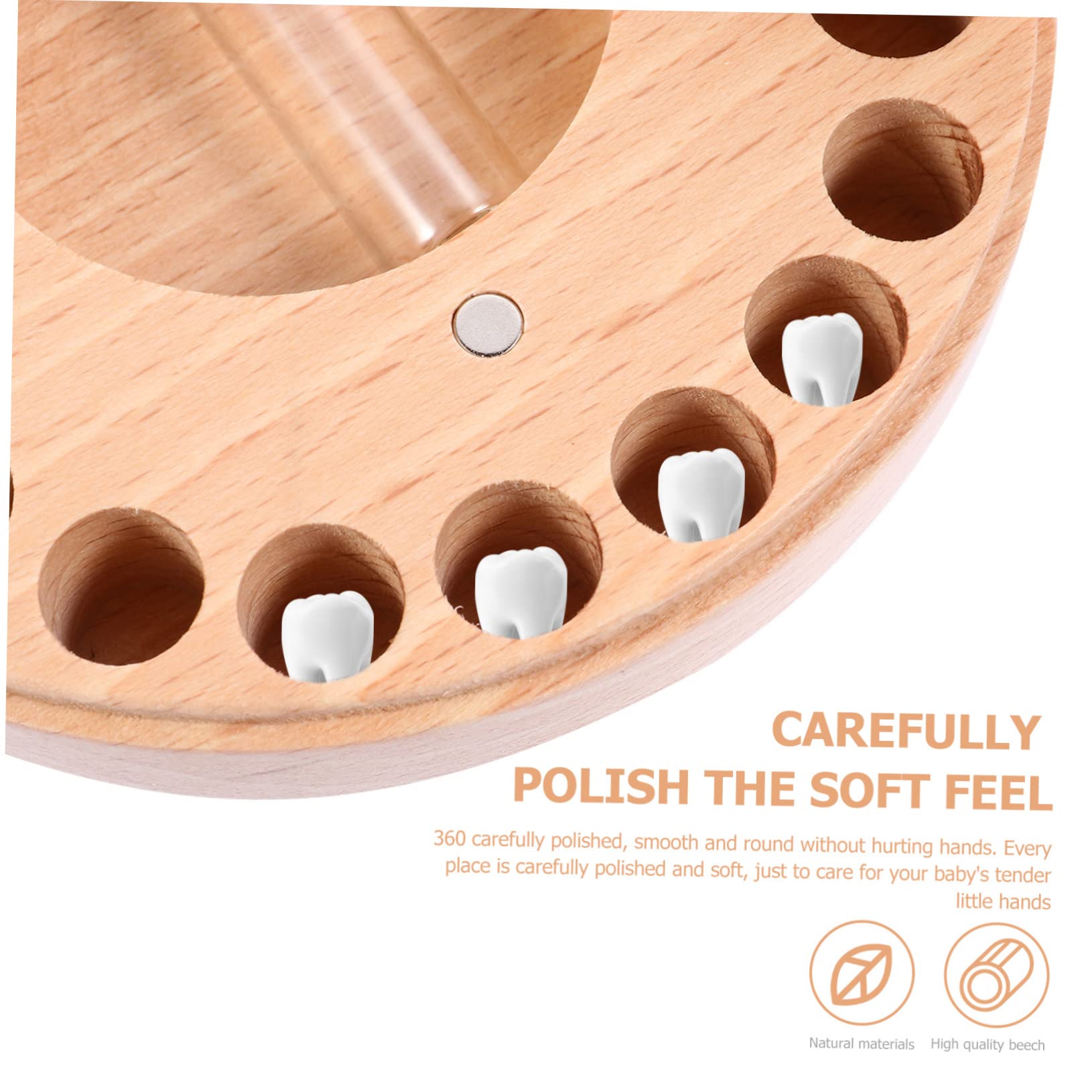 GLSTOY Handmade Baby Tooth Keepsake Box - Premium Tooth Holder & Organizer for Kids' First Teeth - Perfect for Memory Preservation & Nursery Decor